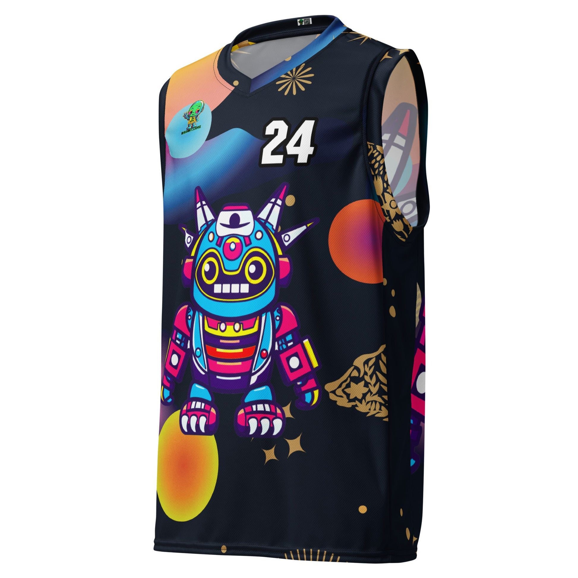 Techno Guardian - Recycled unisex basketball jersey - Nebula Night Colorway - BBairt
