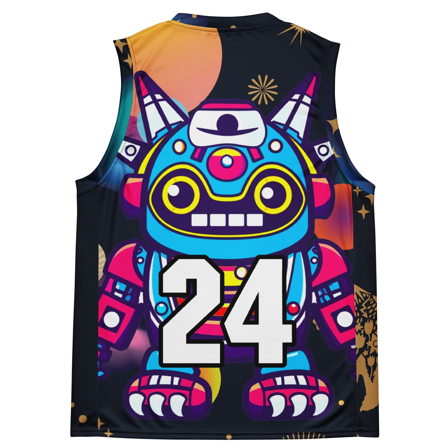 Techno Guardian - Recycled unisex basketball jersey - Nebula Night Colorway - BBairt
