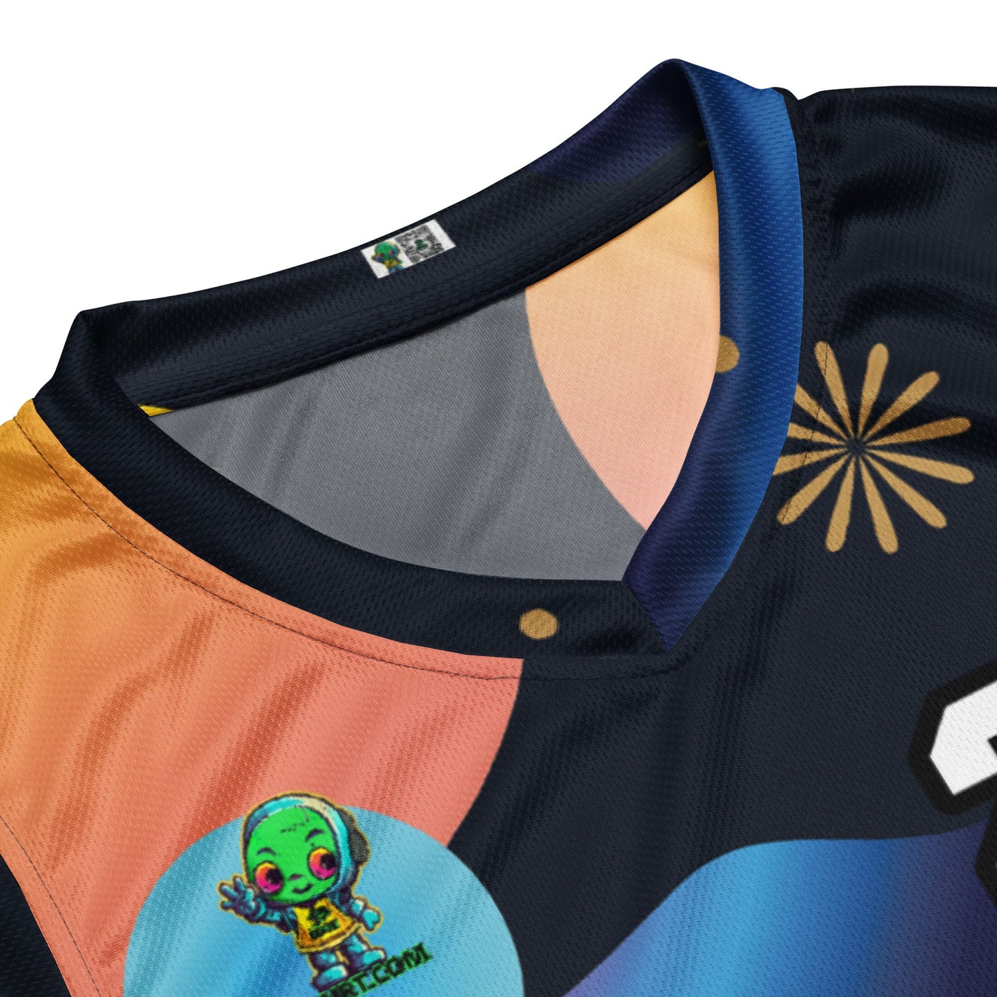 Techno Guardian - Recycled unisex basketball jersey - Nebula Night Colorway - BBairt