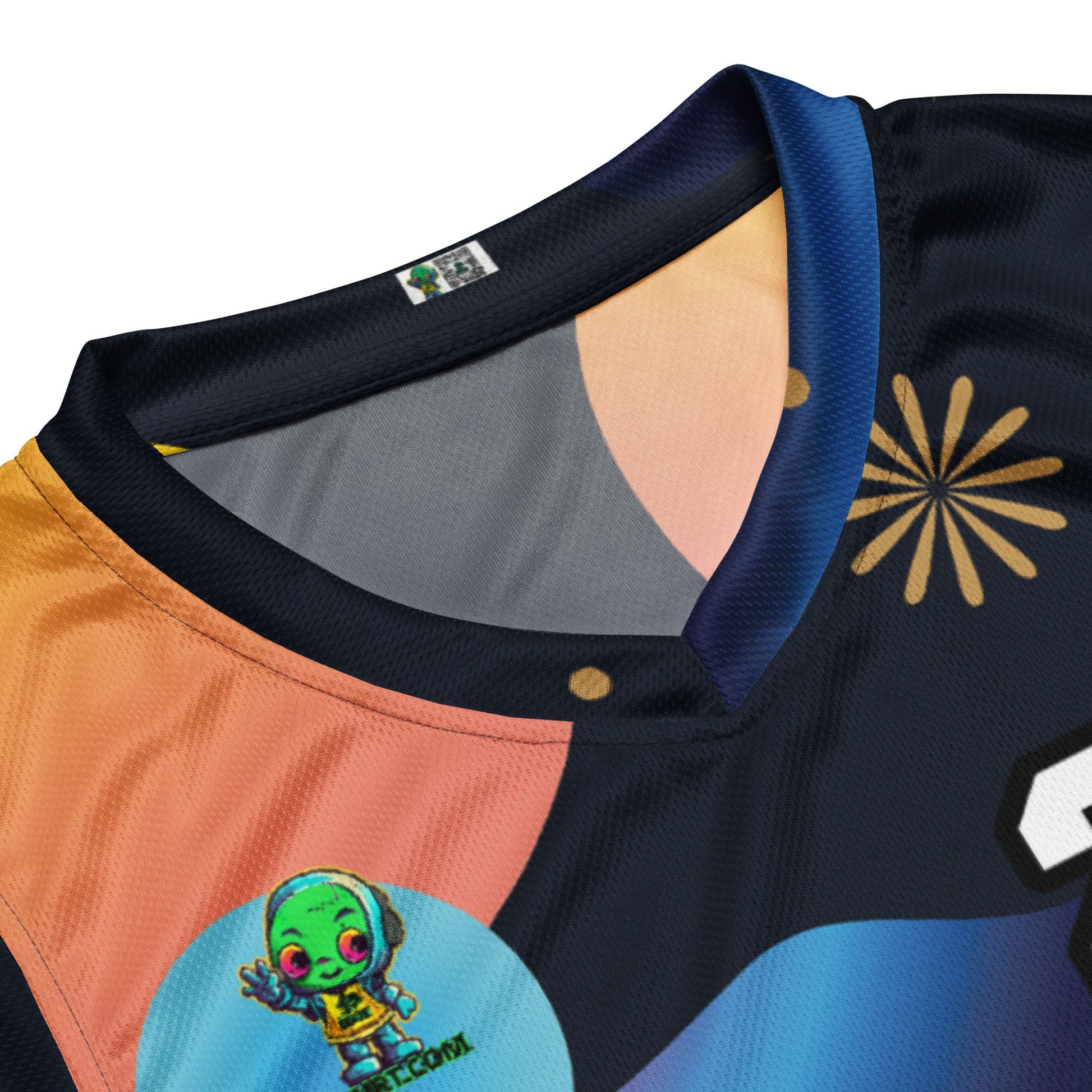Techno Guardian - Recycled unisex basketball jersey - Nebula Night Colorway - BBairt
