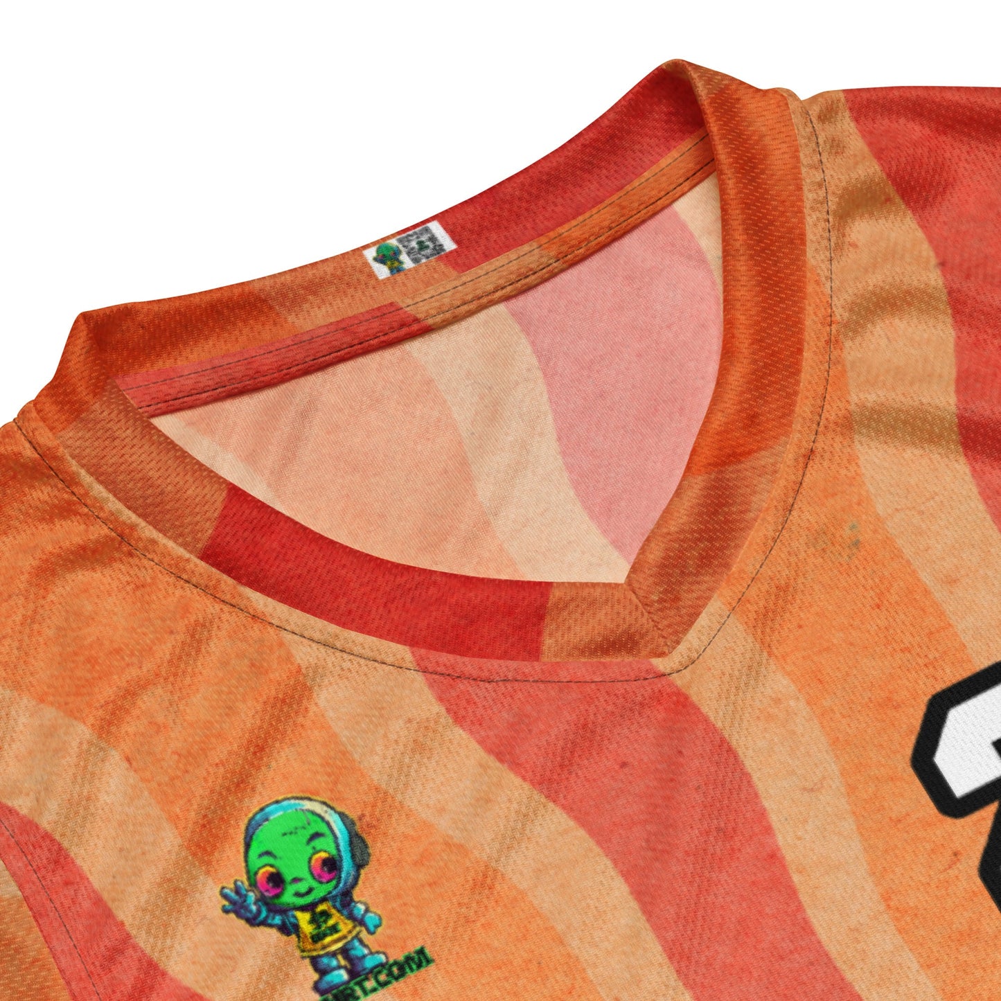 Techno Guardian - Recycled unisex basketball jersey - Solar Flare Colorway - BBairt