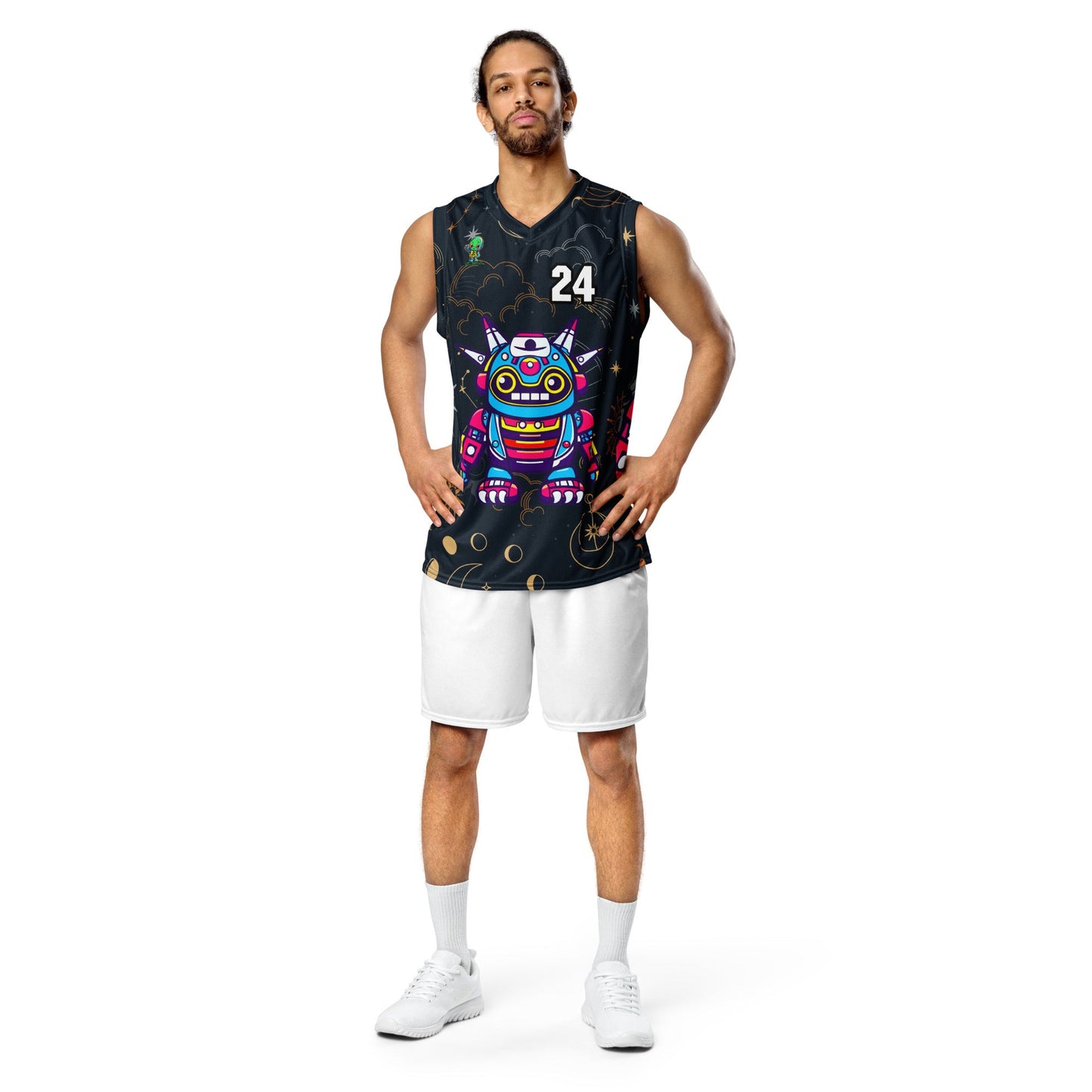 Techno Guardian - Recycled unisex basketball jersey - Starry Odyssey Colorway - BBairt