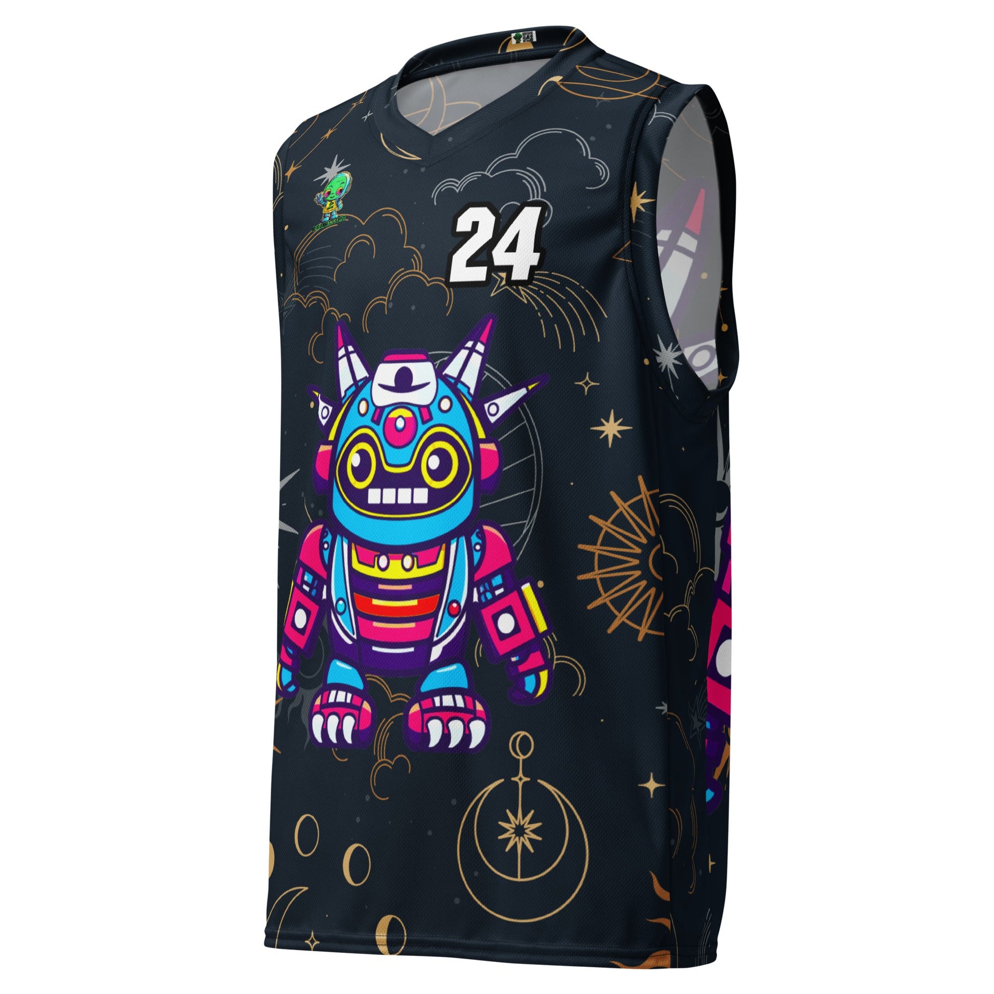 Techno Guardian - Recycled unisex basketball jersey - Starry Odyssey Colorway - BBairt