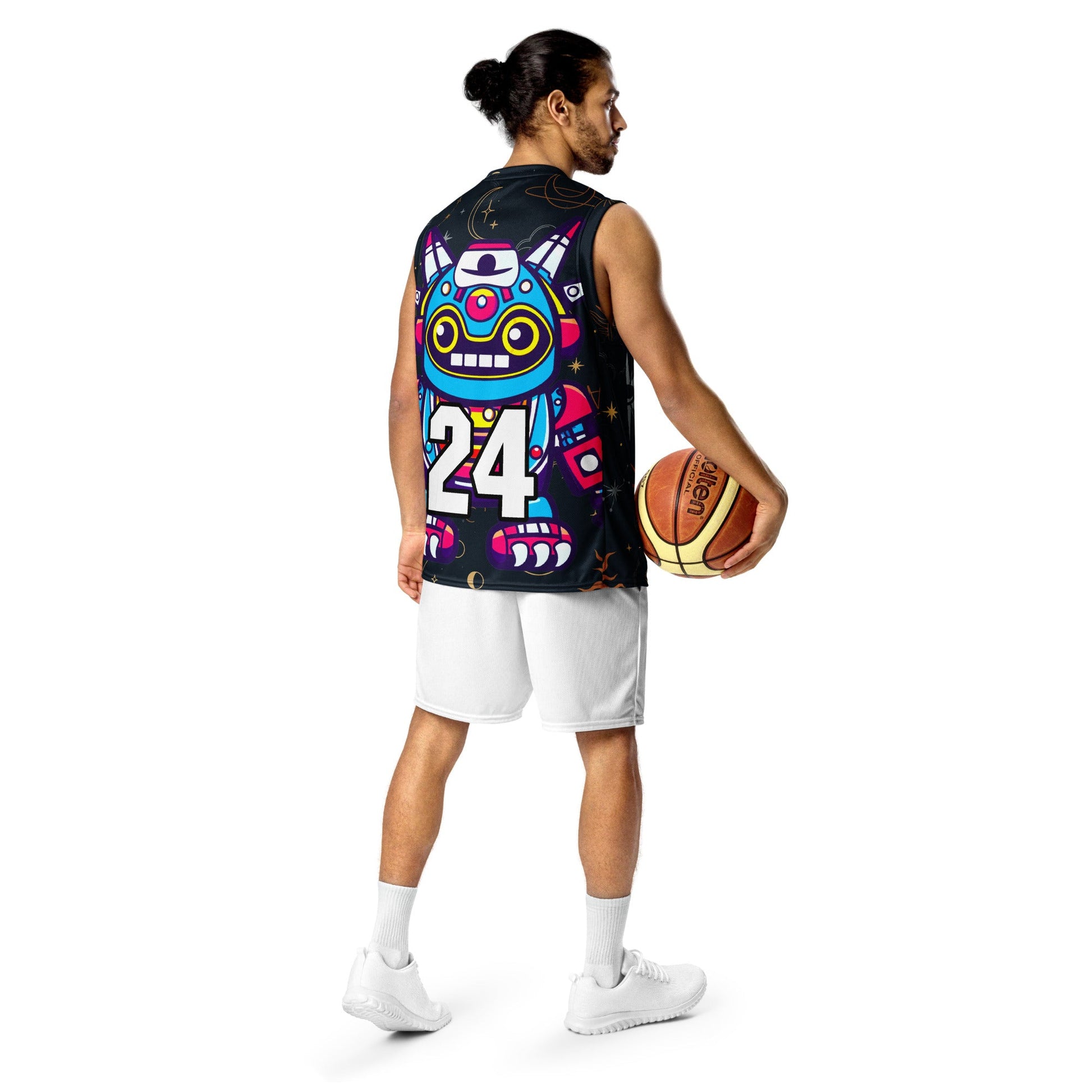 Techno Guardian - Recycled unisex basketball jersey - Starry Odyssey Colorway - BBairt
