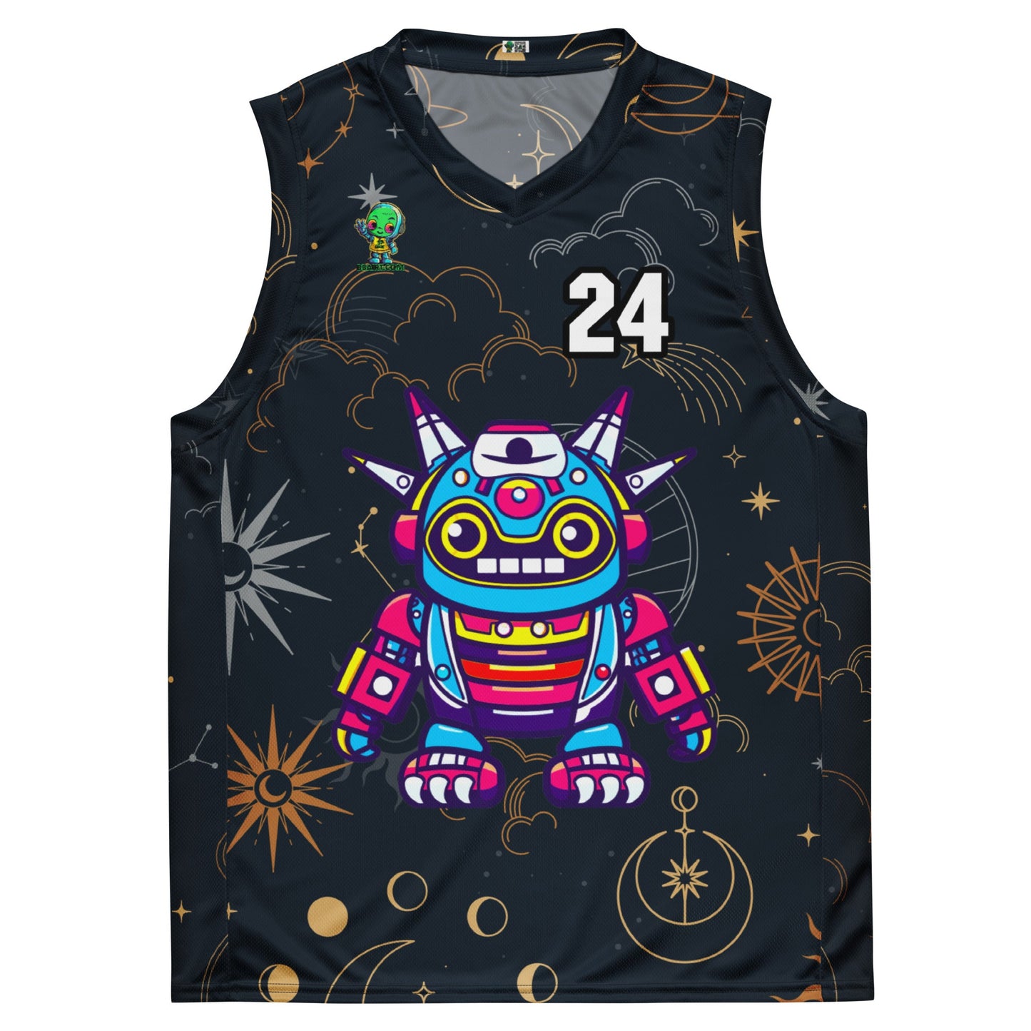 Techno Guardian - Recycled unisex basketball jersey - Starry Odyssey Colorway - BBairt