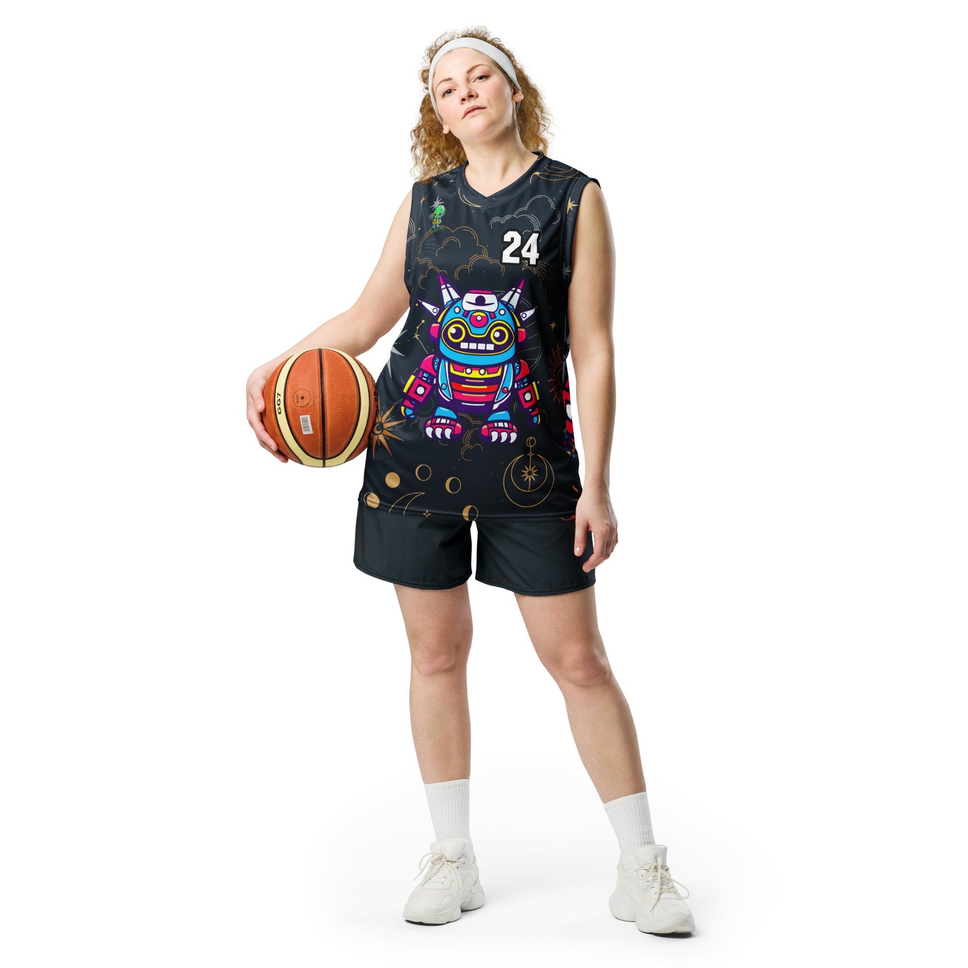 Techno Guardian - Recycled unisex basketball jersey - Starry Odyssey Colorway - BBairt