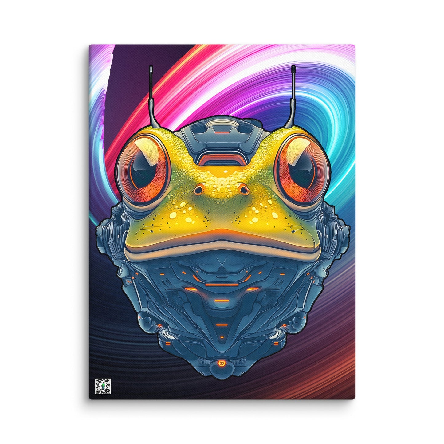 Techno Toad - Canvas Print - BBairt