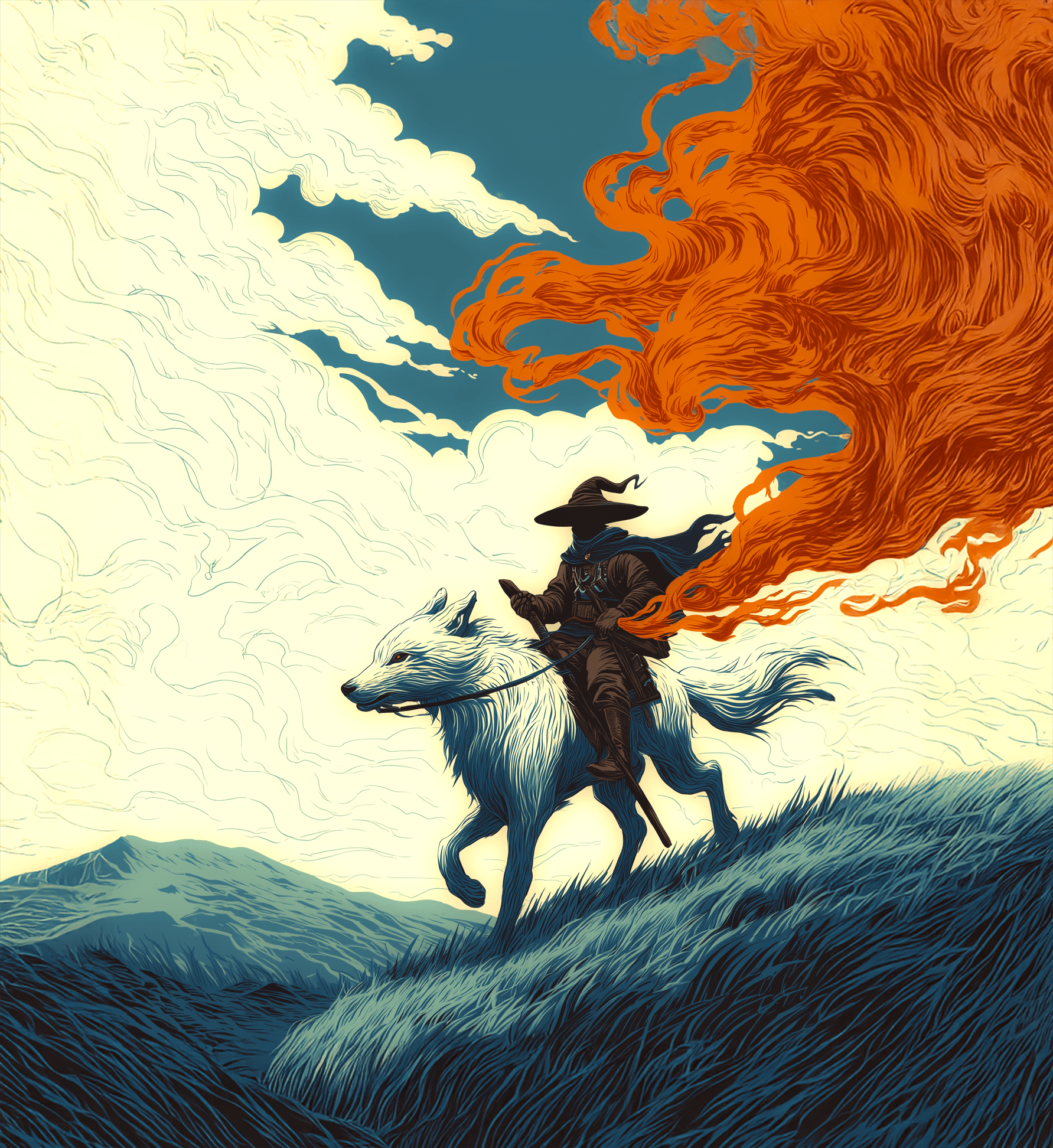 The Embertrail Rider – Desk Mat - BBairt