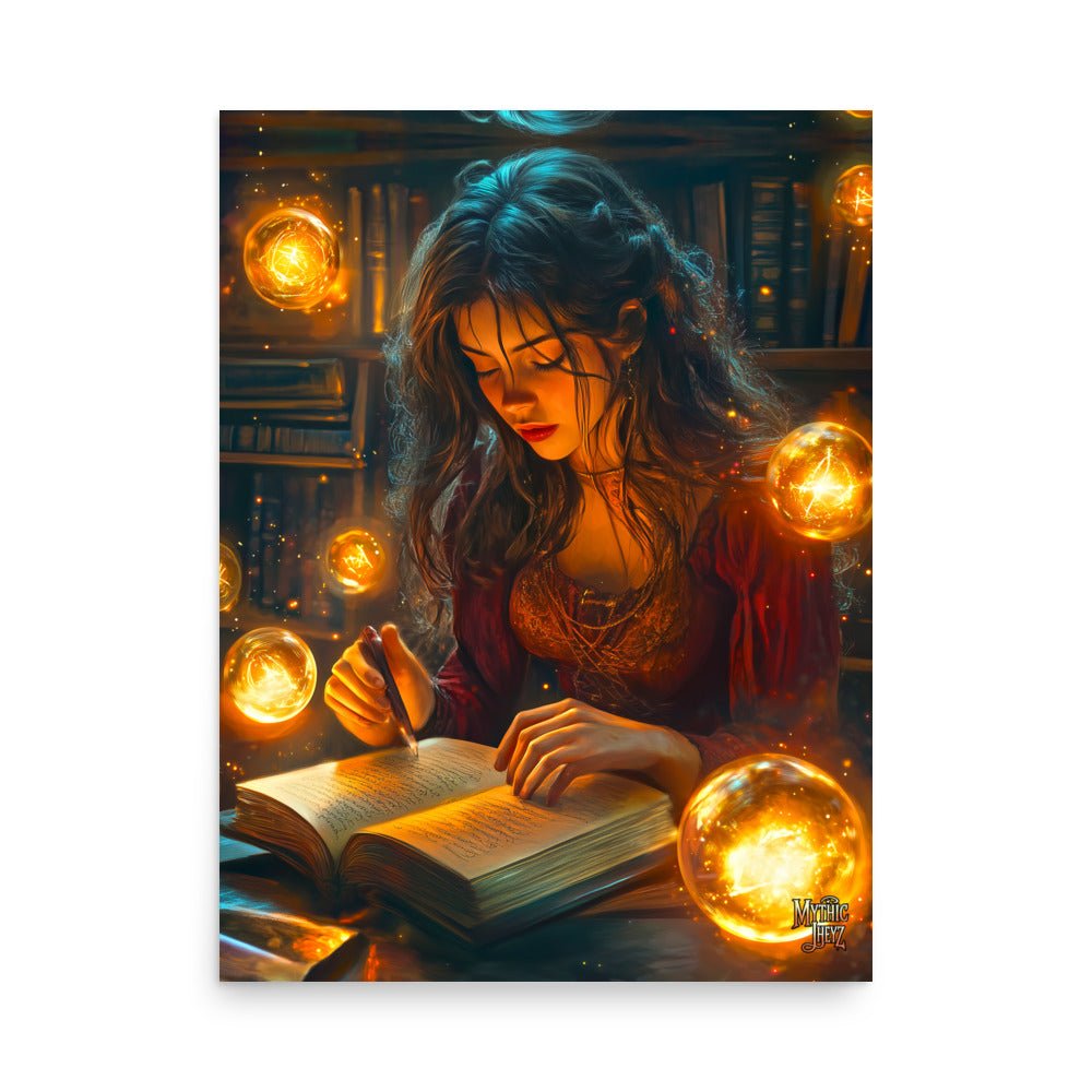 The Enchantress's Study Photo Paper Poster - Mythic Jheyz Collection - BBairt
