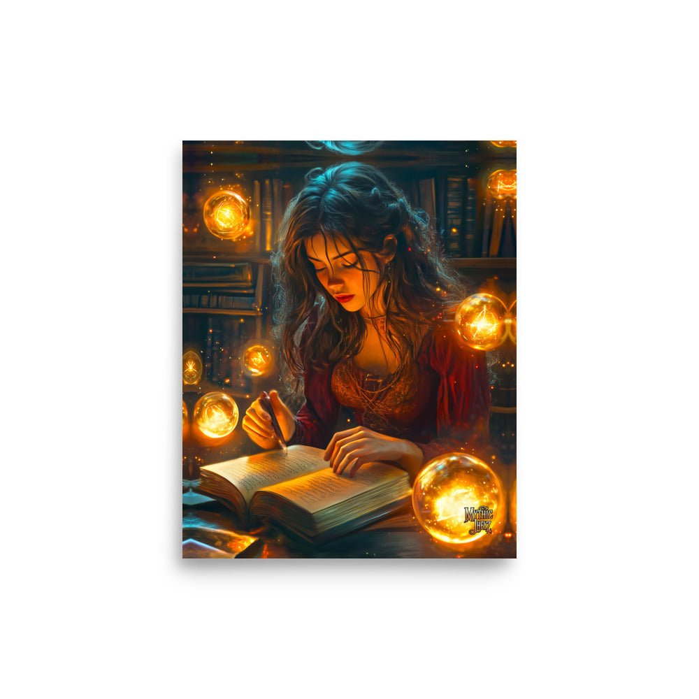 The Enchantress's Study Photo Paper Poster - Mythic Jheyz Collection - BBairt