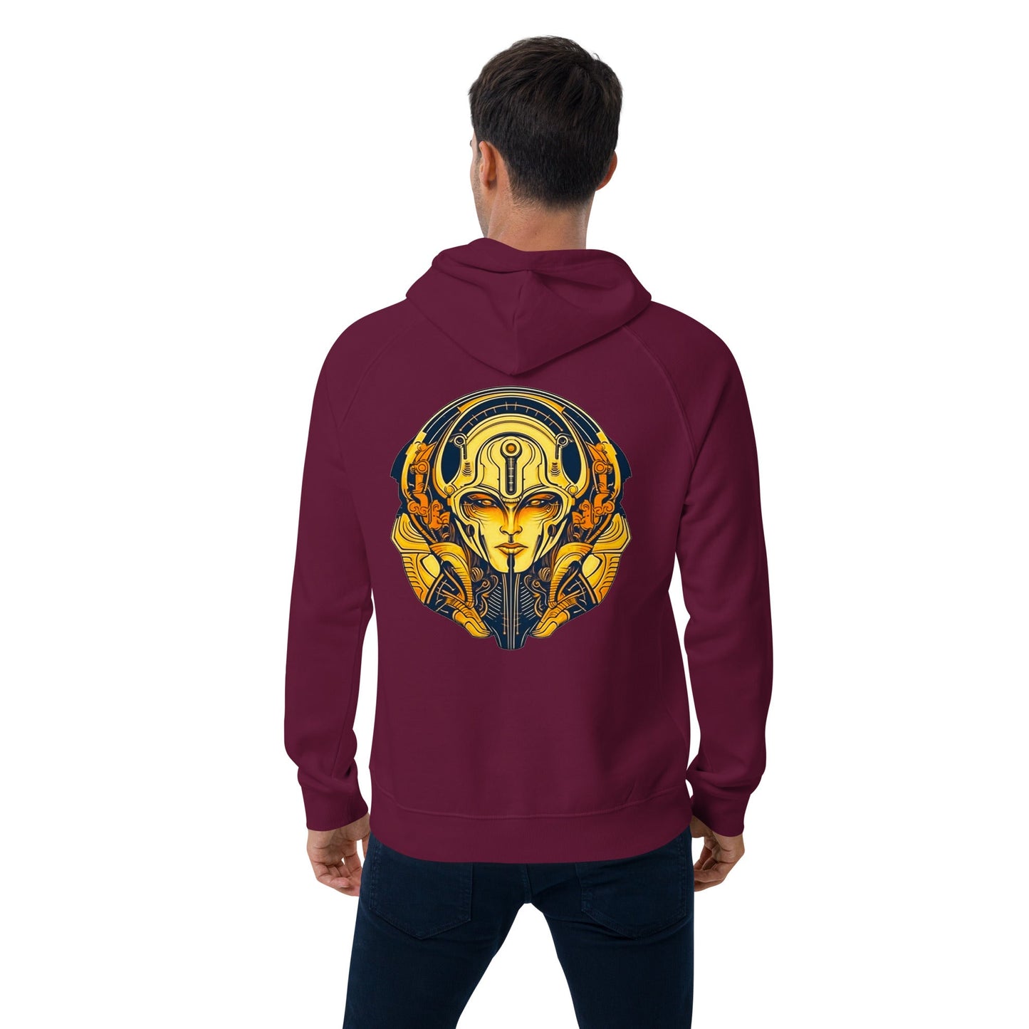 The Guardian's Mask: Alloyra - Unisex Eco Raglan Hoodie - BBairt