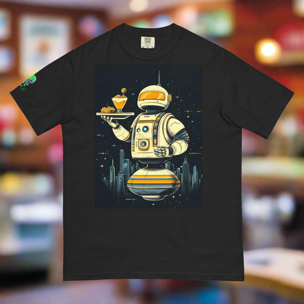 The Helpful Bot Butler - Unisex garment - dyed heavyweight t-shirt - BBairt