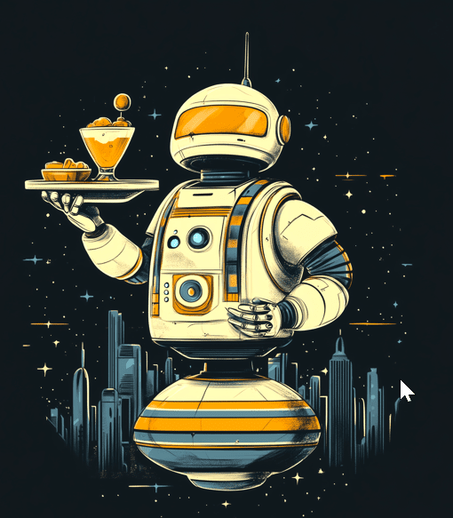 The Helpful Bot Butler - Unisex garment - dyed heavyweight t-shirt - BBairt