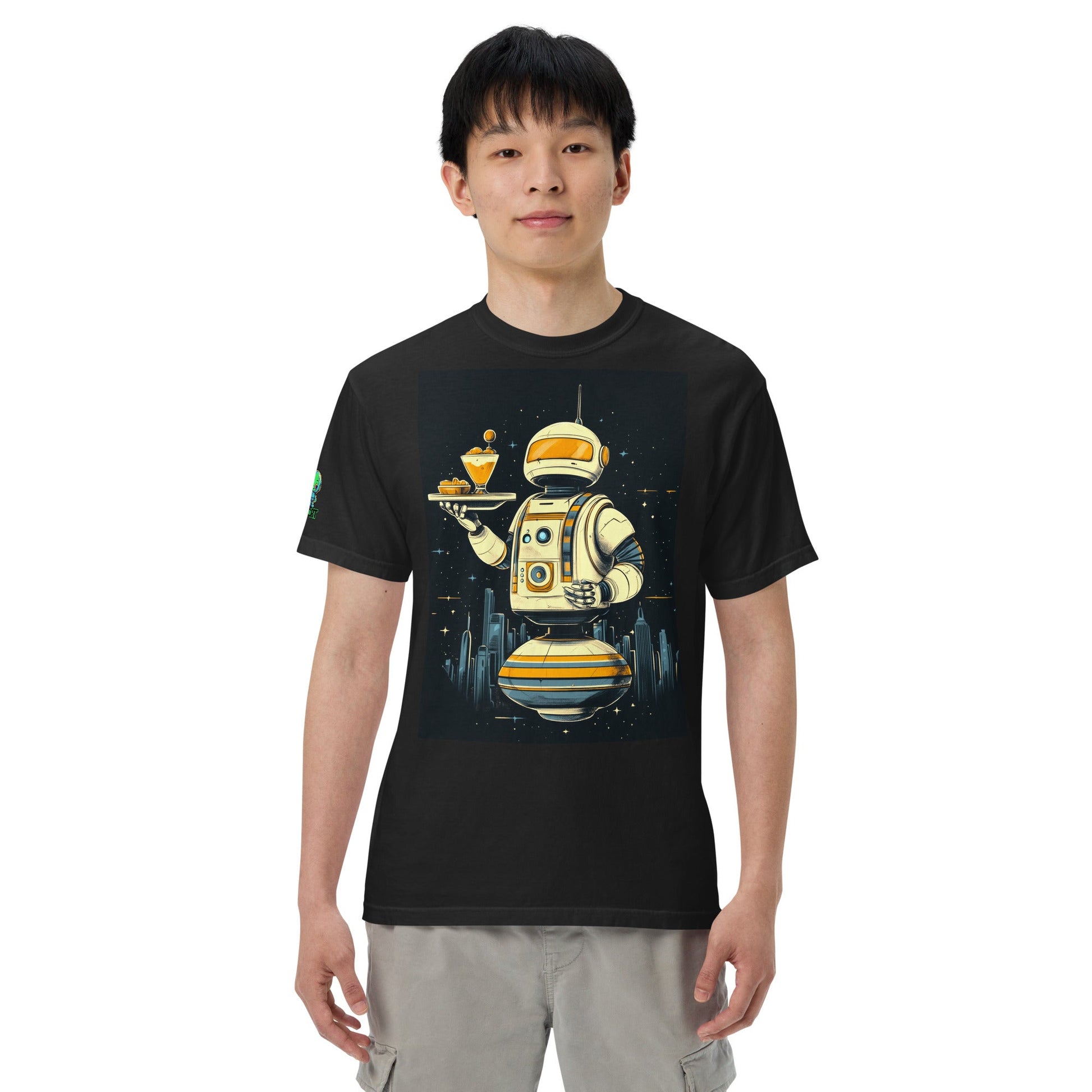 The Helpful Bot Butler - Unisex garment - dyed heavyweight t-shirt - BBairt