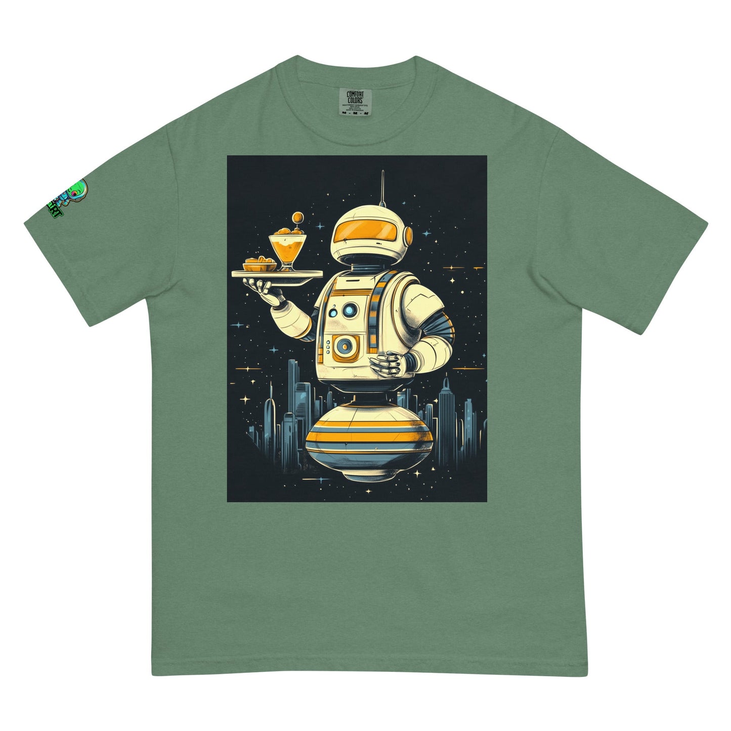 The Helpful Bot Butler - Unisex garment - dyed heavyweight t-shirt - BBairt