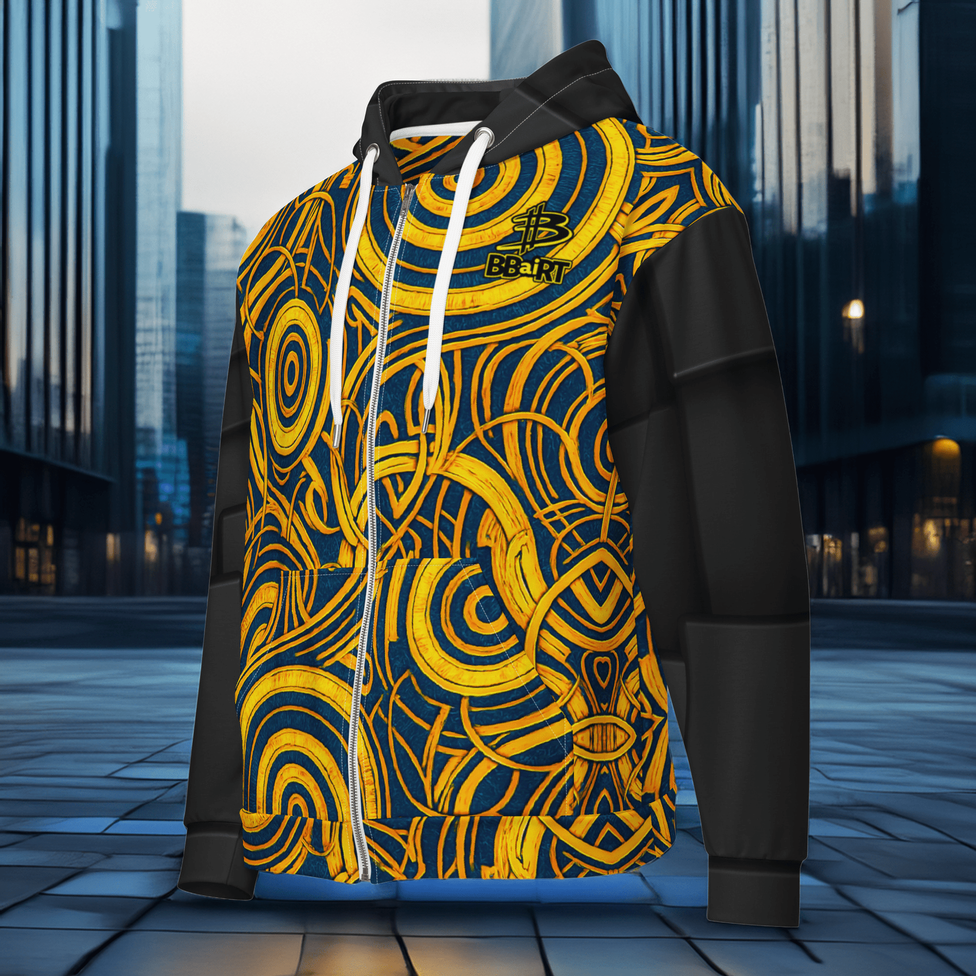 The Mask of Compassion: Landon - Unisex All - Over Print Zip Hoodie - BBairt