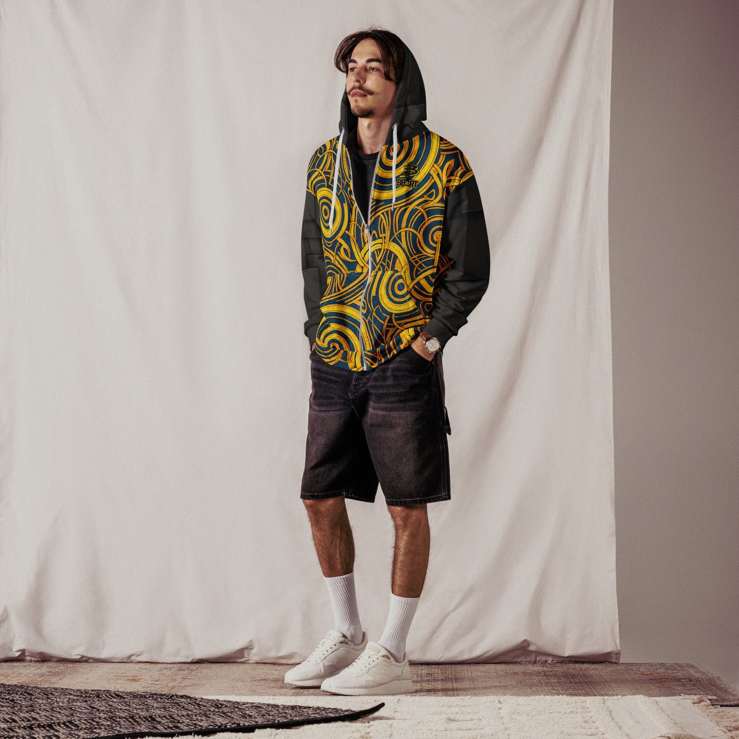 The Mask of Compassion: Landon - Unisex All - Over Print Zip Hoodie - BBairt