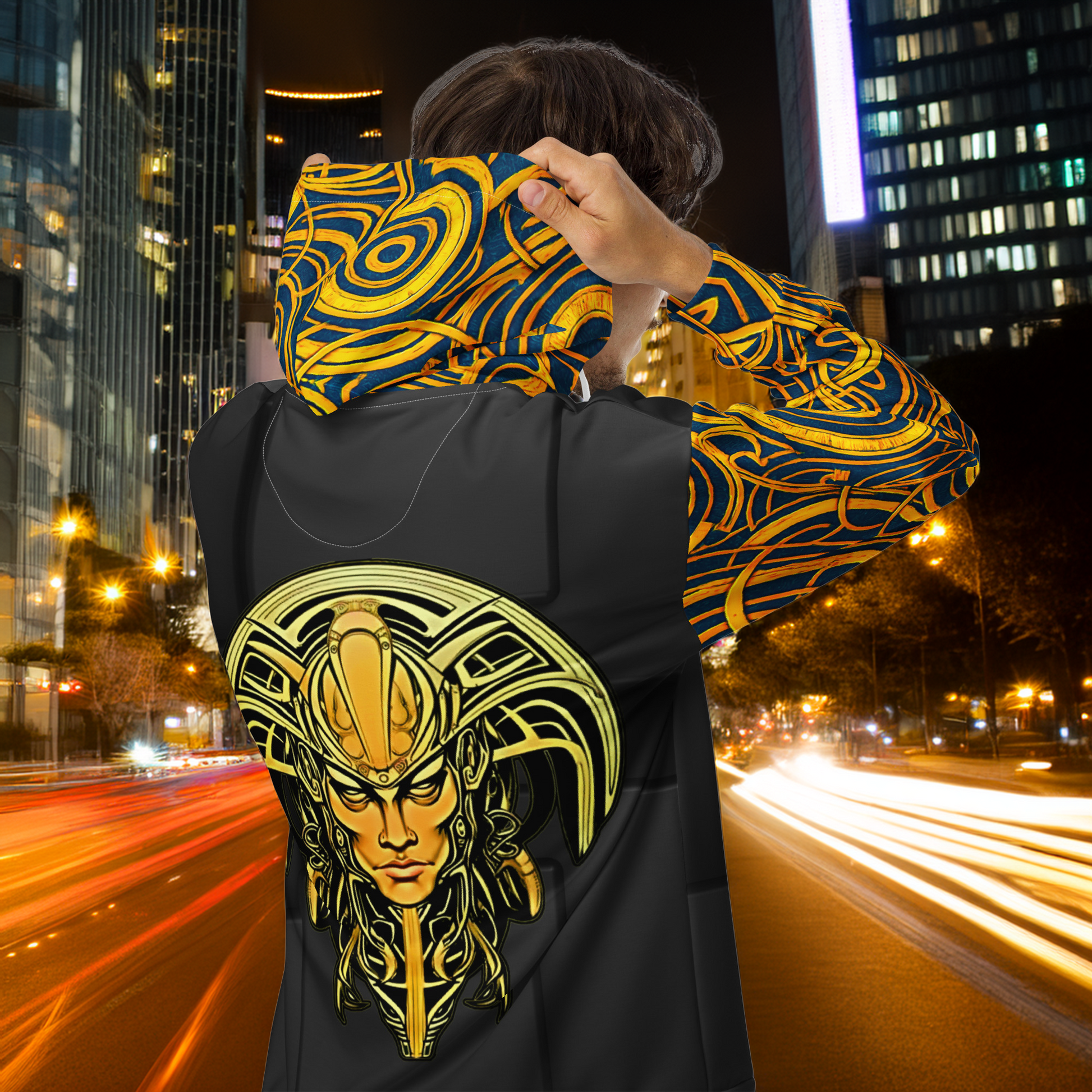 The Mask of Valor: Kara - Unisex All - Over Print Zip Hoodie - BBairt
