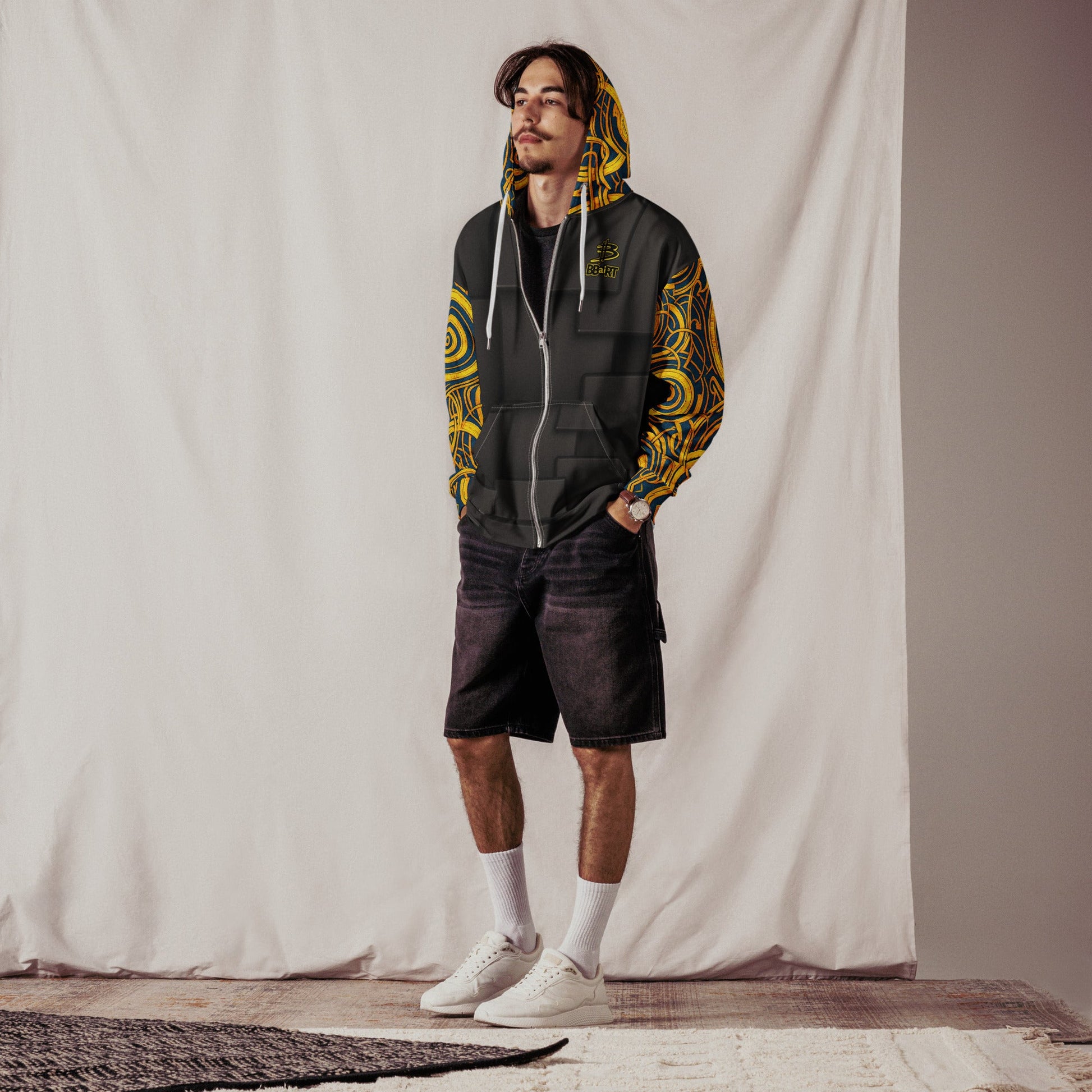 The Mask of Valor: Kara - Unisex All - Over Print Zip Hoodie - BBairt