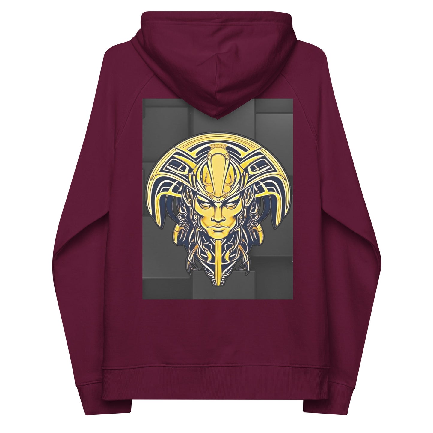 The Mask of Valor: Kara - Unisex Eco Raglan Hoodie - BBairt