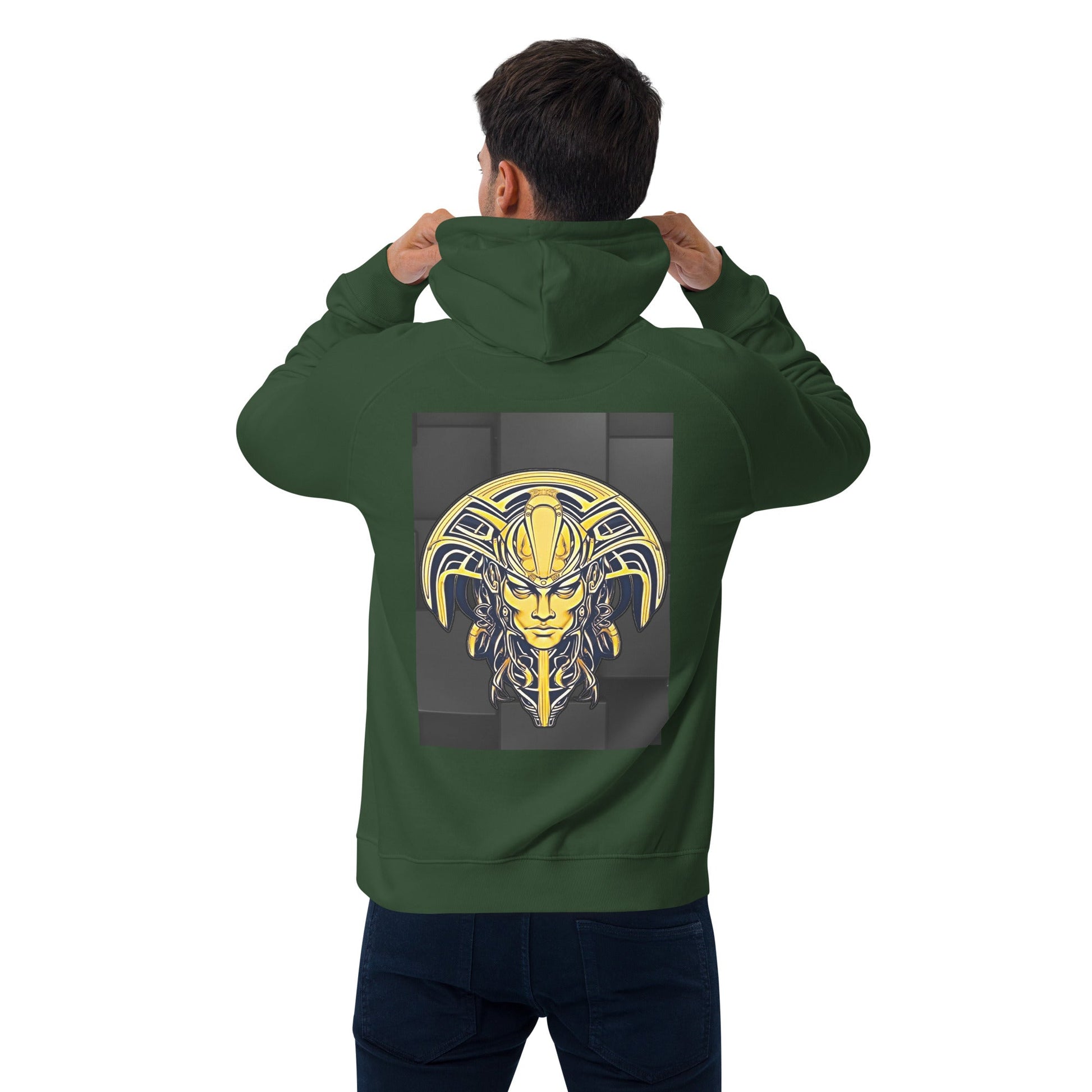 The Mask of Valor: Kara - Unisex Eco Raglan Hoodie - BBairt