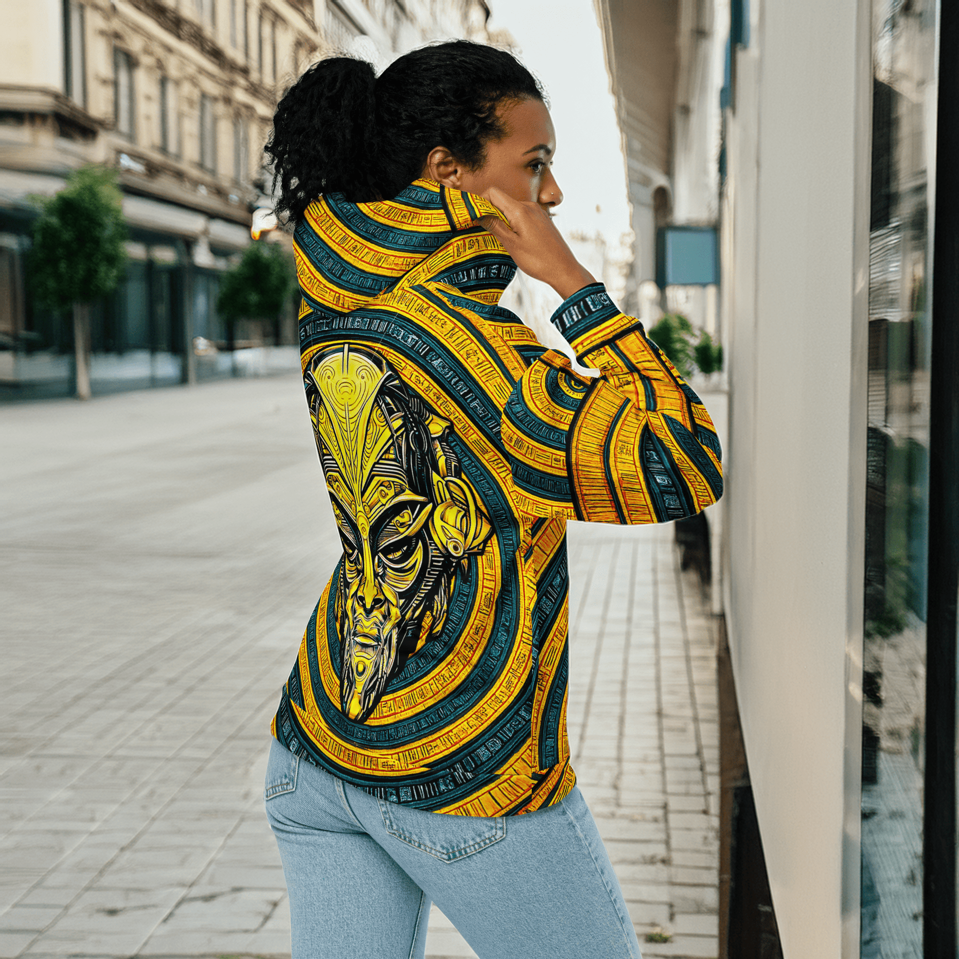 The Mask of Wisdom: Alden - Unisex All - Over Print Zip Hoodie - BBairt