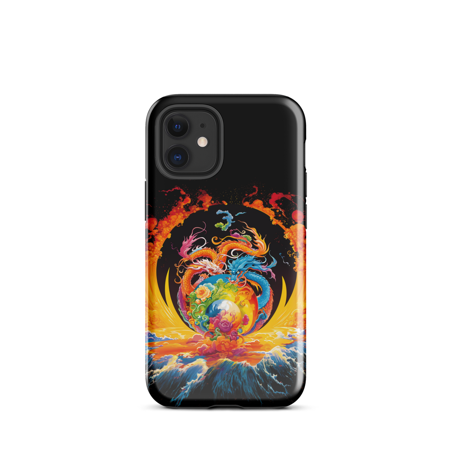 Eternal Harmony: Dual Dragon iPhone Case