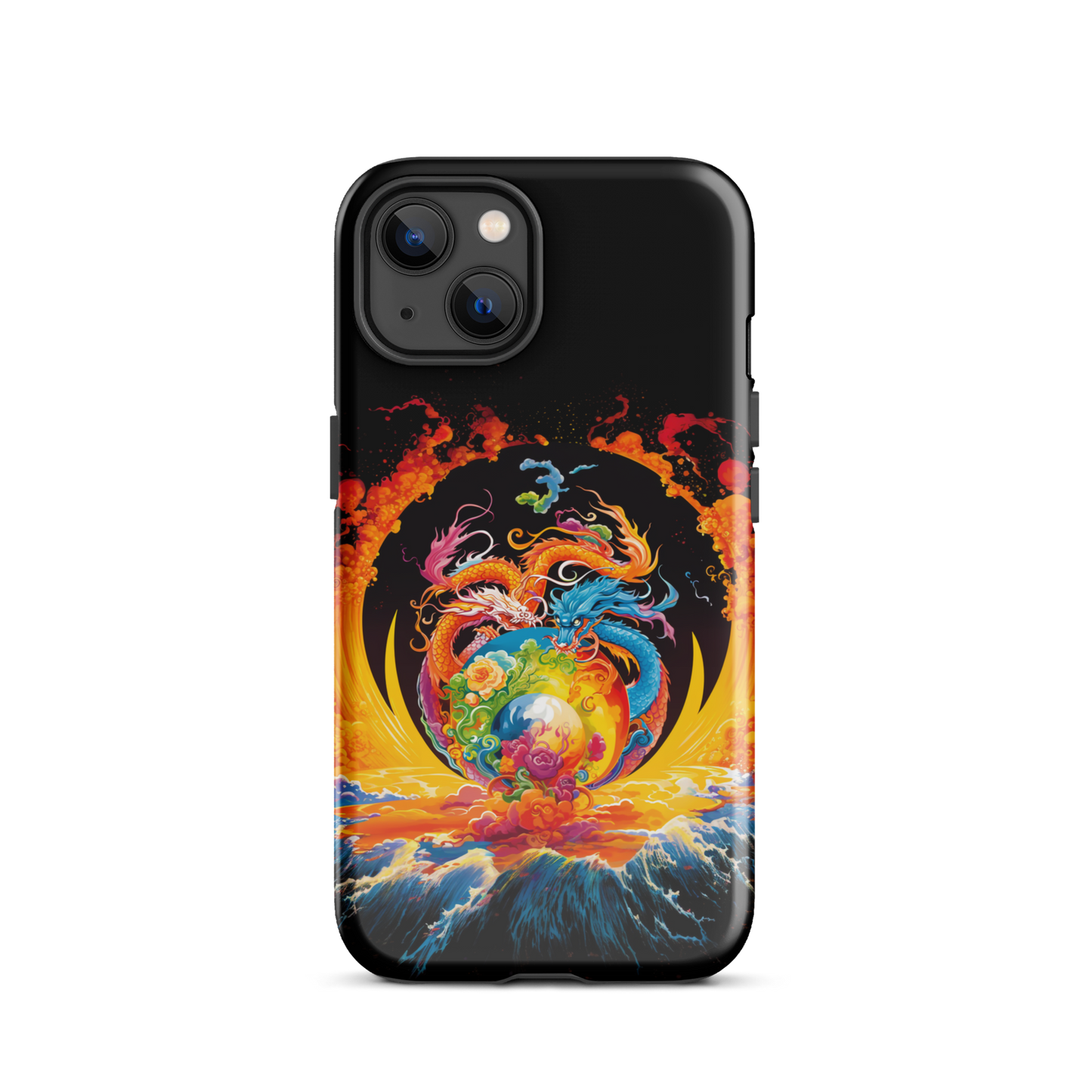 Eternal Harmony: Dual Dragon iPhone Case