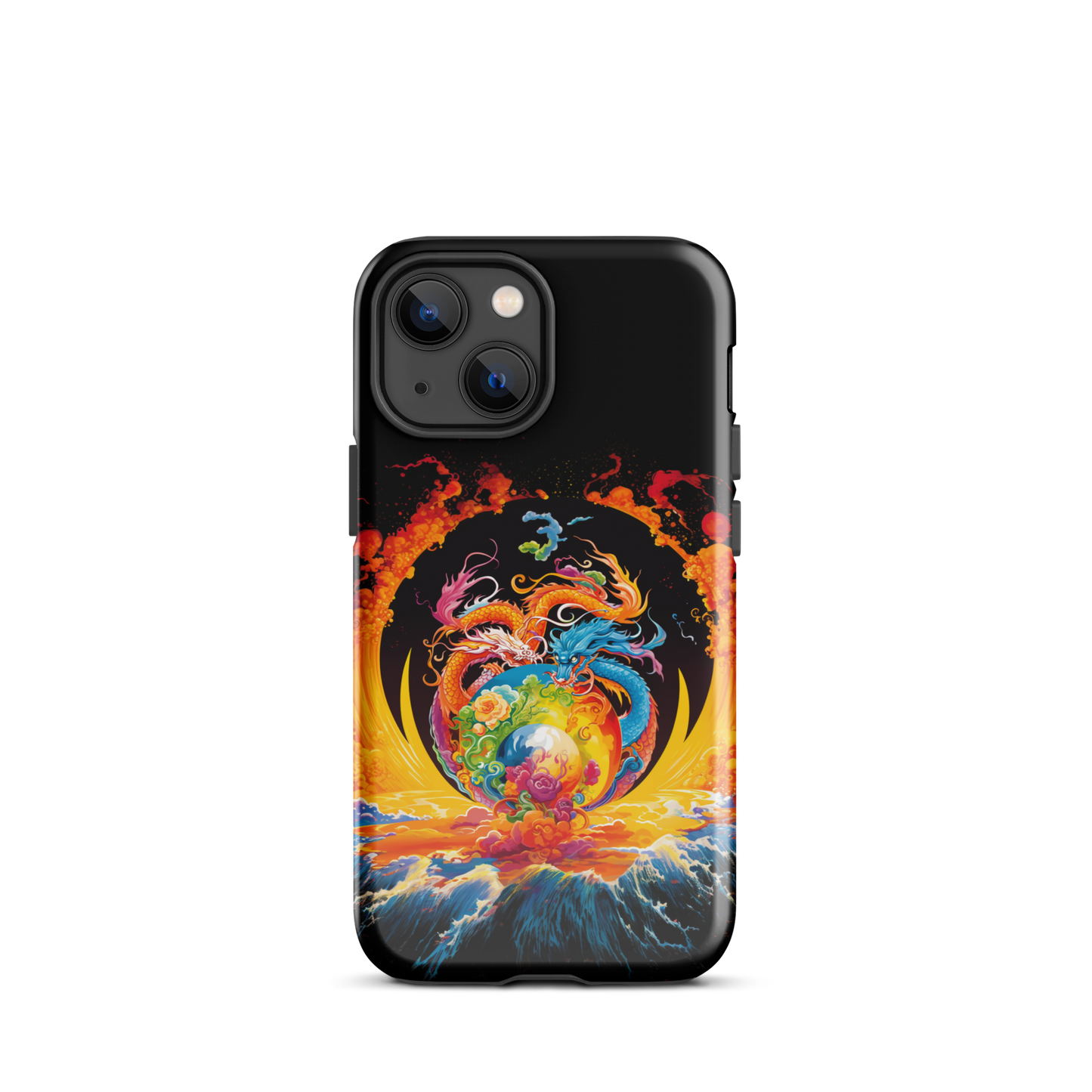 Eternal Harmony: Dual Dragon iPhone Case