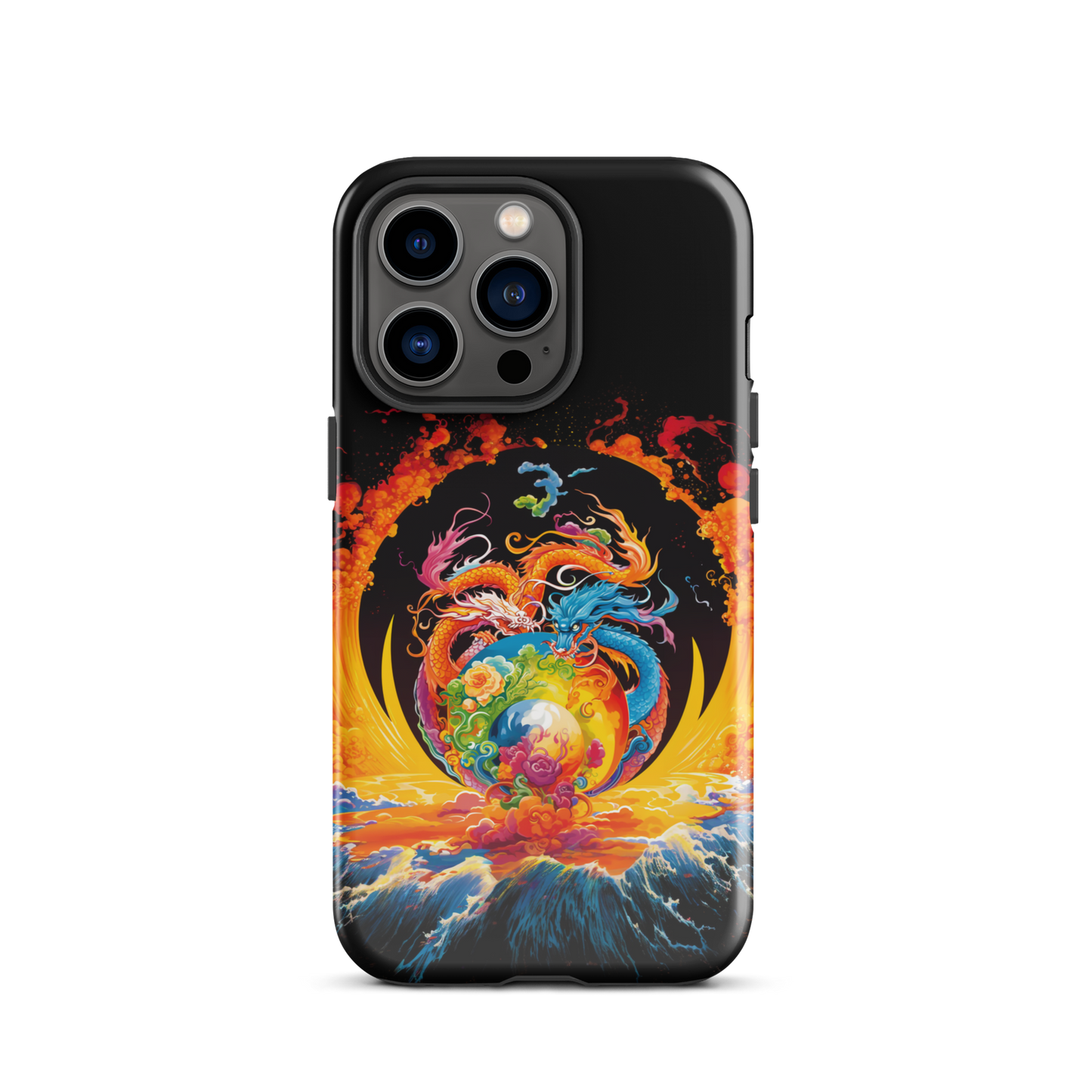 Eternal Harmony: Dual Dragon iPhone Case