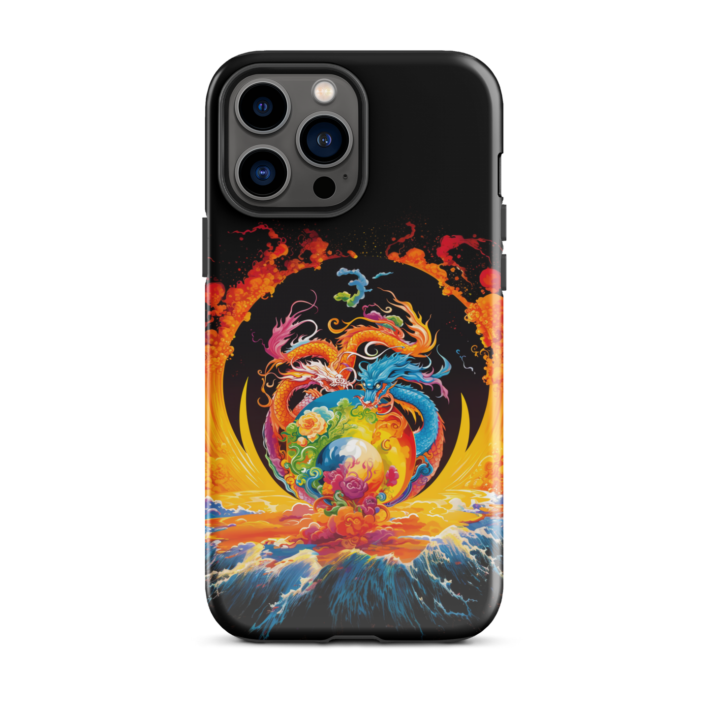 Eternal Harmony: Dual Dragon iPhone Case