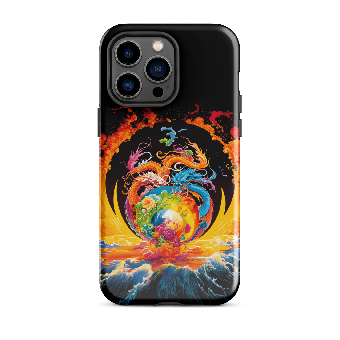 Eternal Harmony: Dual Dragon iPhone Case