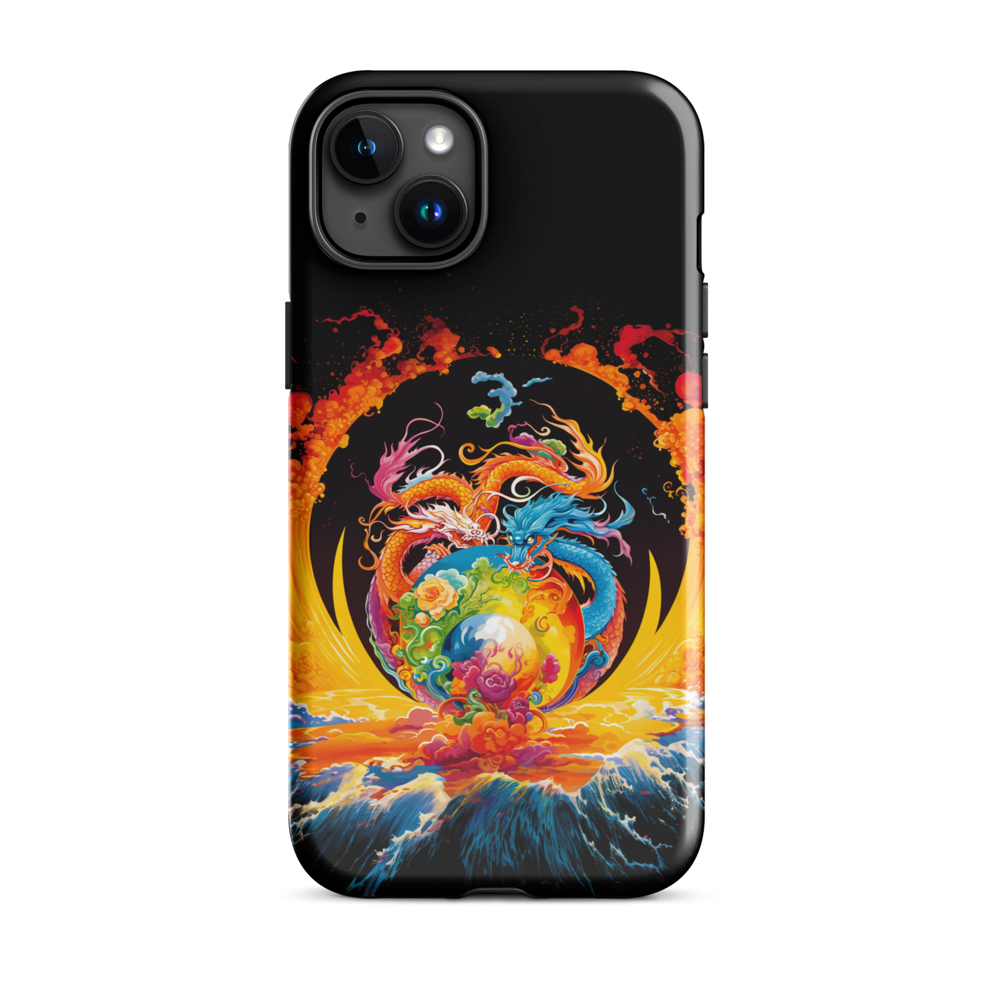 Eternal Harmony: Dual Dragon iPhone Case