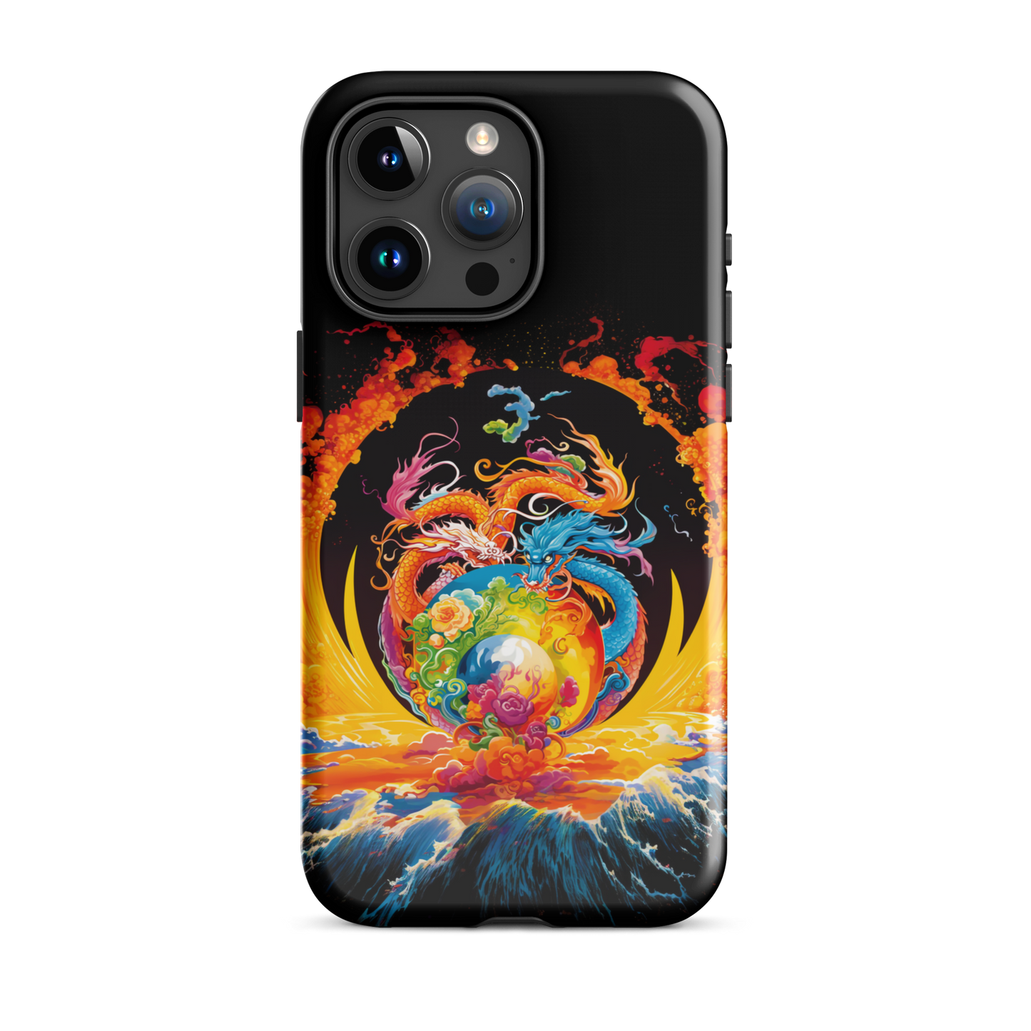 Eternal Harmony: Dual Dragon iPhone Case