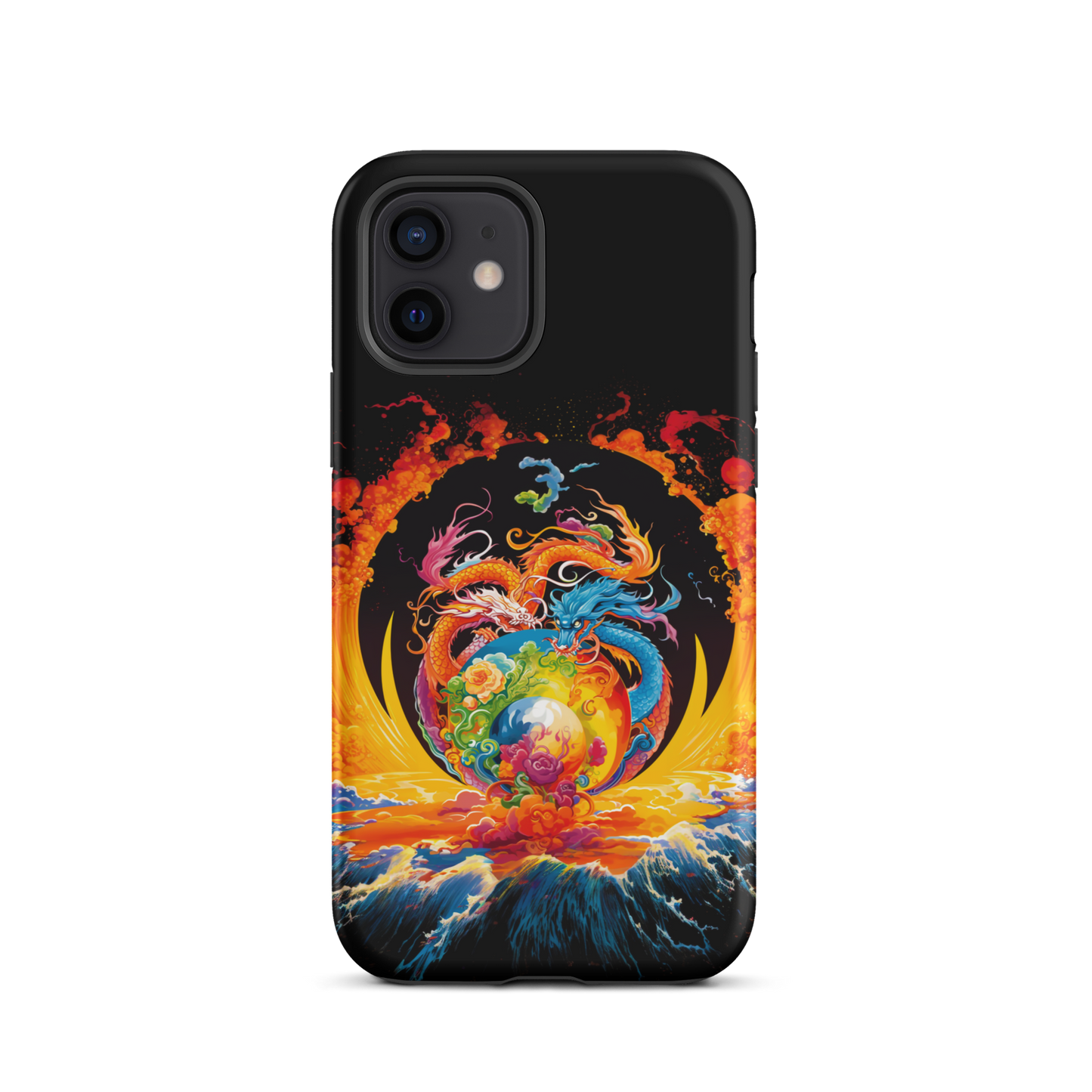 Eternal Harmony: Dual Dragon iPhone Case