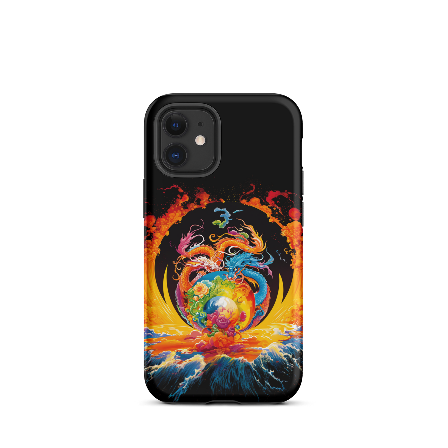 Eternal Harmony: Dual Dragon iPhone Case