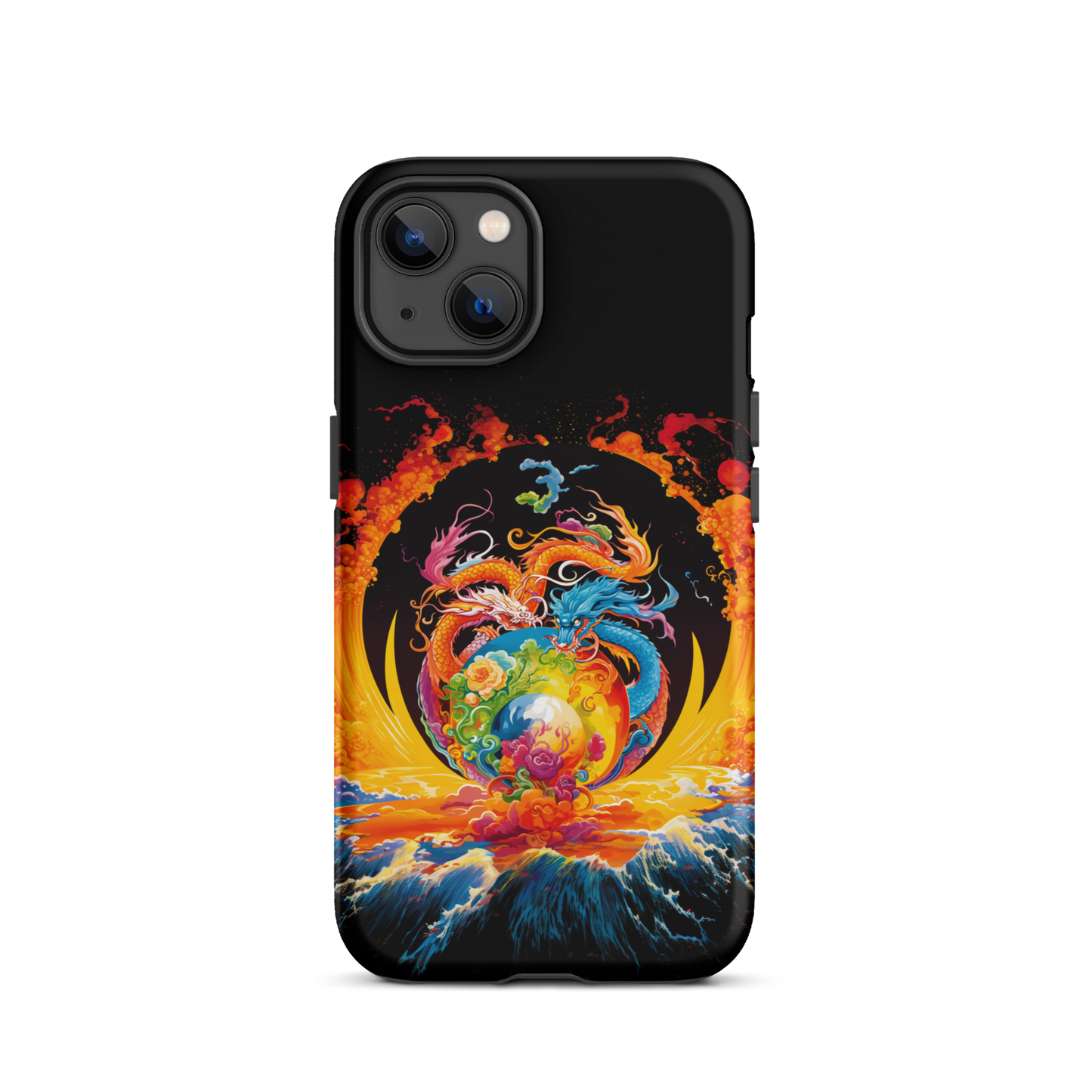 Eternal Harmony: Dual Dragon iPhone Case