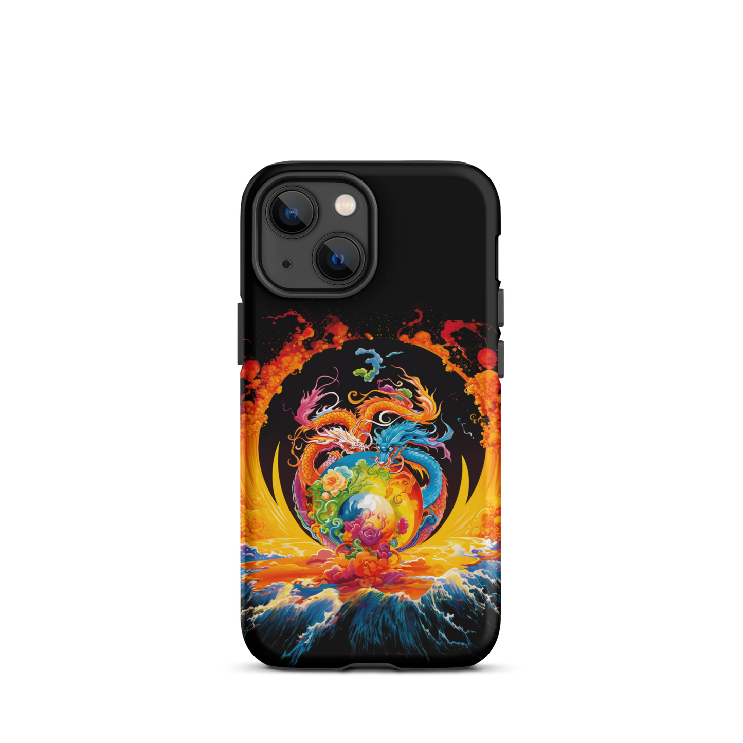 Eternal Harmony: Dual Dragon iPhone Case