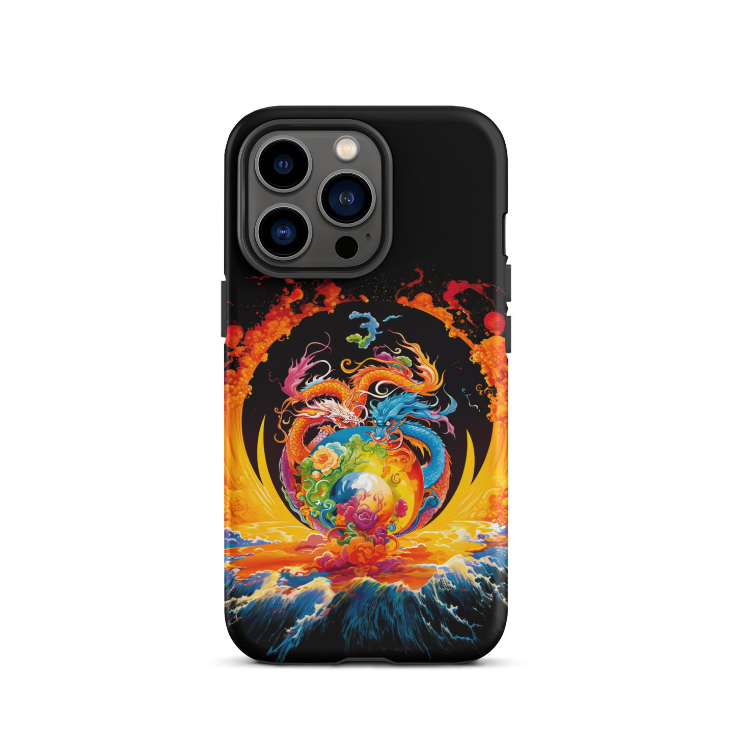 Eternal Harmony: Dual Dragon iPhone Case