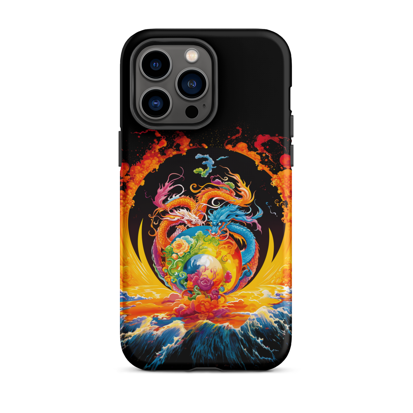 Eternal Harmony: Dual Dragon iPhone Case