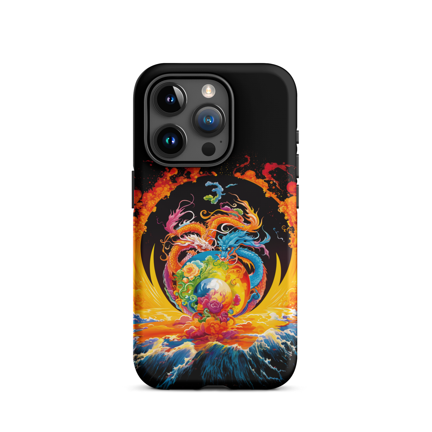 Eternal Harmony: Dual Dragon iPhone Case