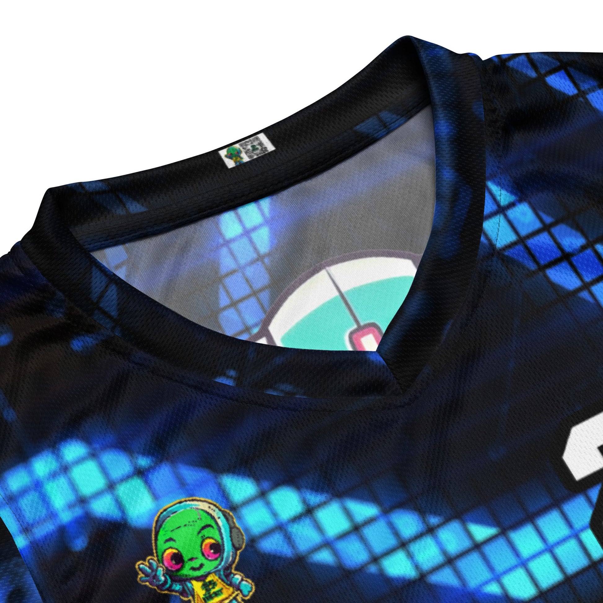 Toy Town Watchman - Recycled unisex basketball jersey - Digital Pulse Colorway - BBairt