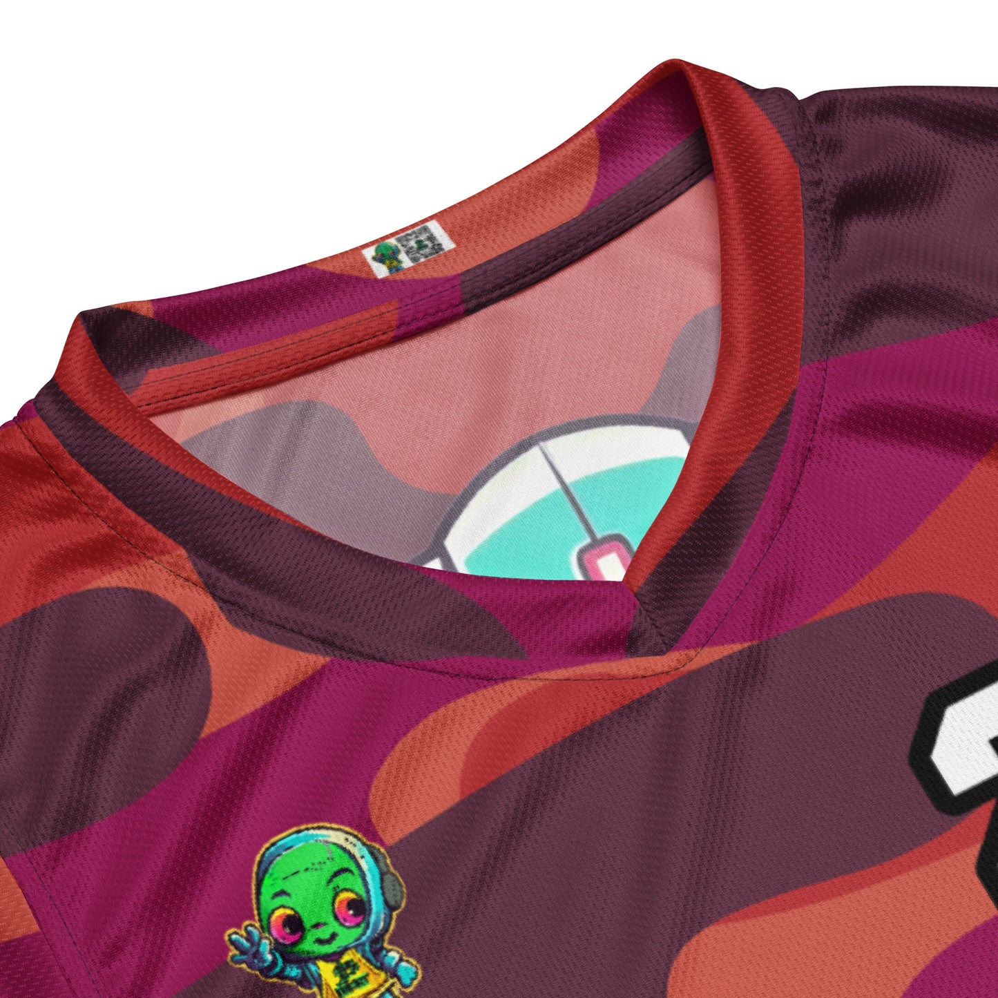 Toy Town Watchman - Recycled unisex basketball jersey - Inferno Camo Colorway - BBairt