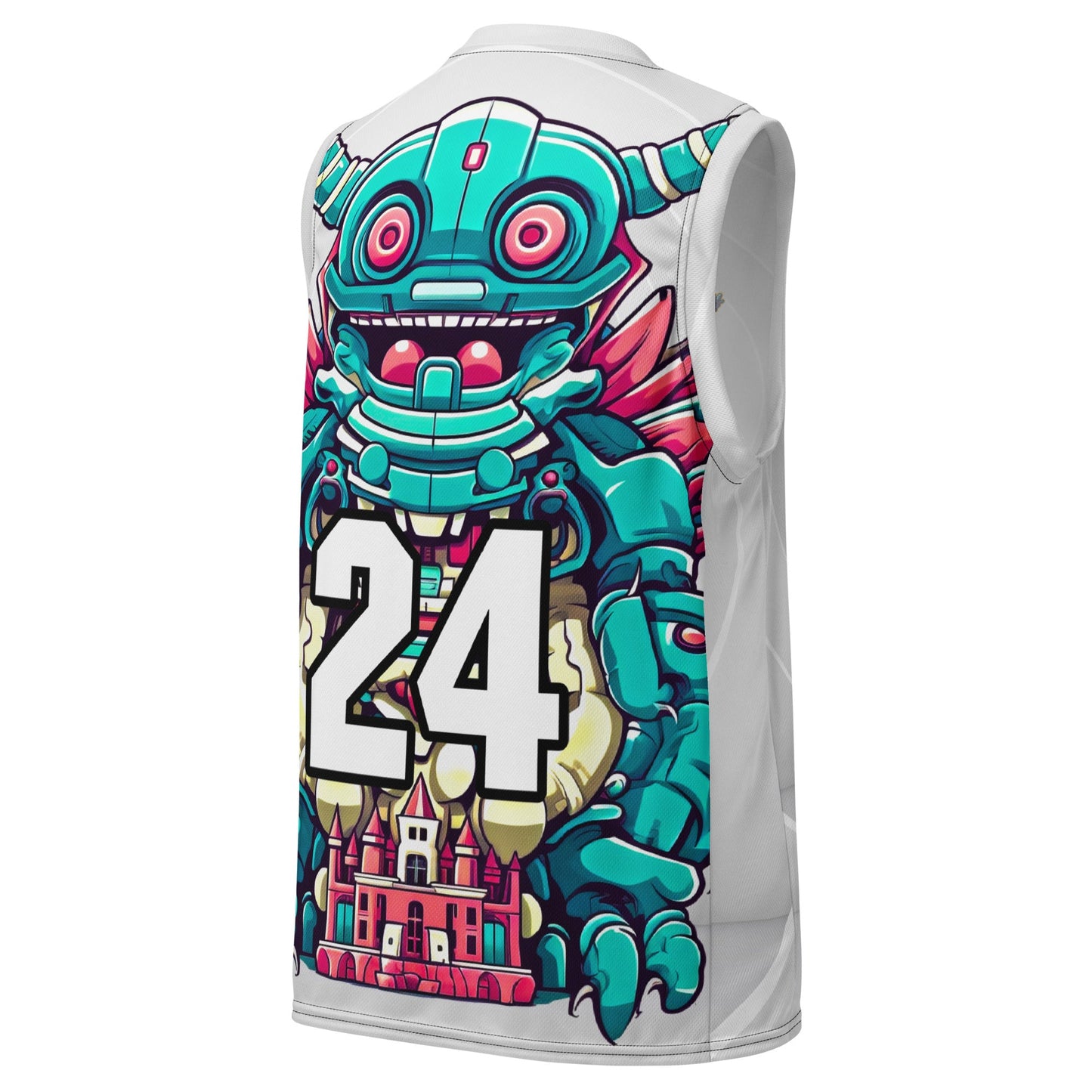 Toy Town Watchman - Recycled unisex basketball jersey - Ivory Vortex - BBairt