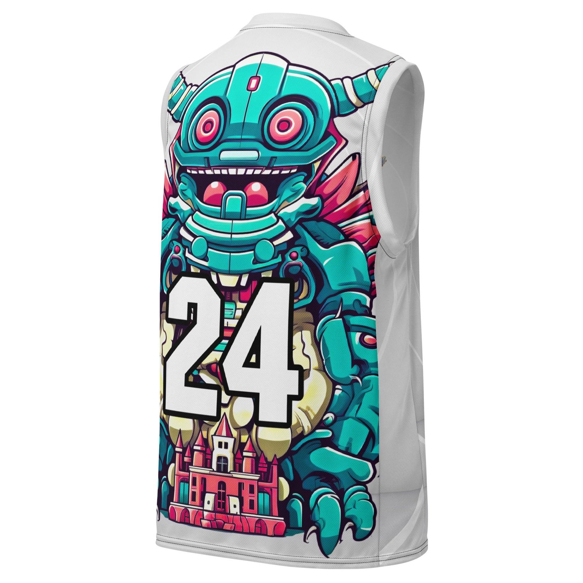 Toy Town Watchman - Recycled unisex basketball jersey - Ivory Vortex - BBairt