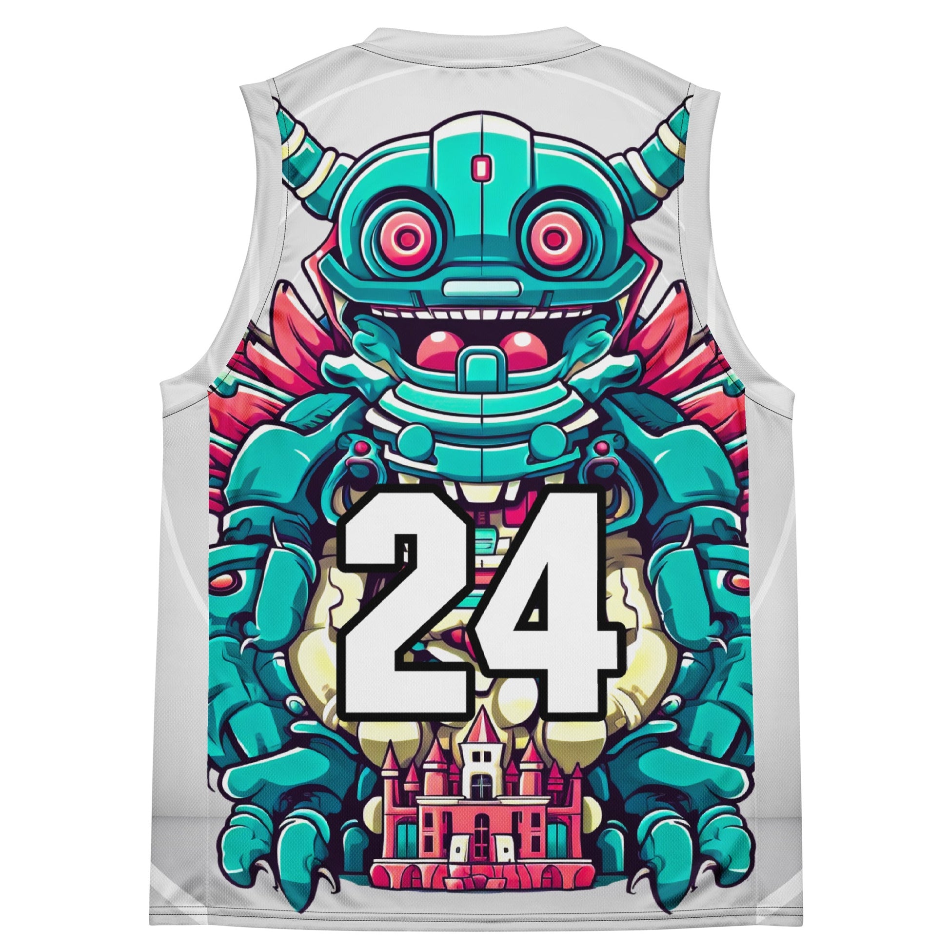 Toy Town Watchman - Recycled unisex basketball jersey - Ivory Vortex - BBairt