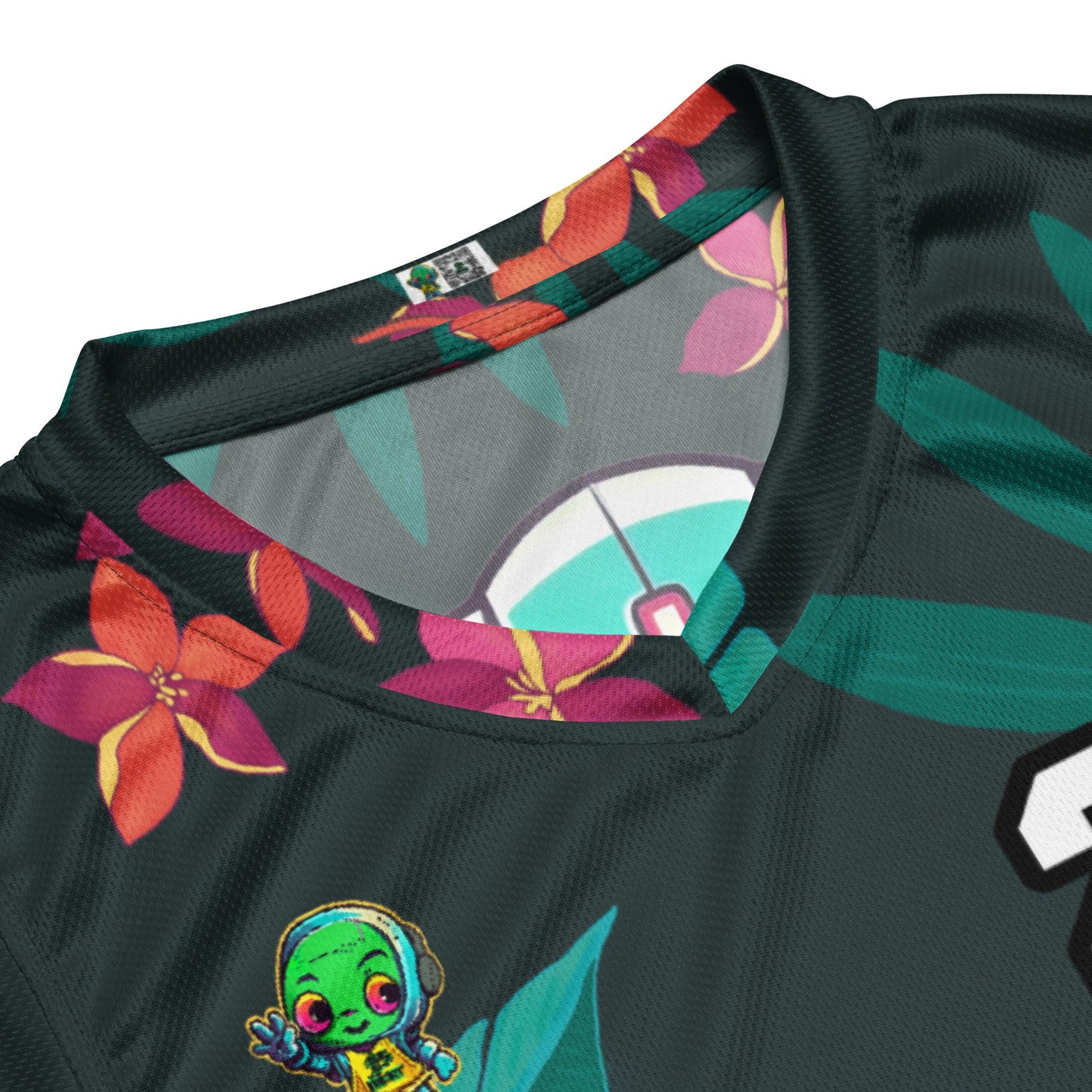 Toy Town Watchman - Recycled unisex basketball jersey - Midnight Jungle - BBairt