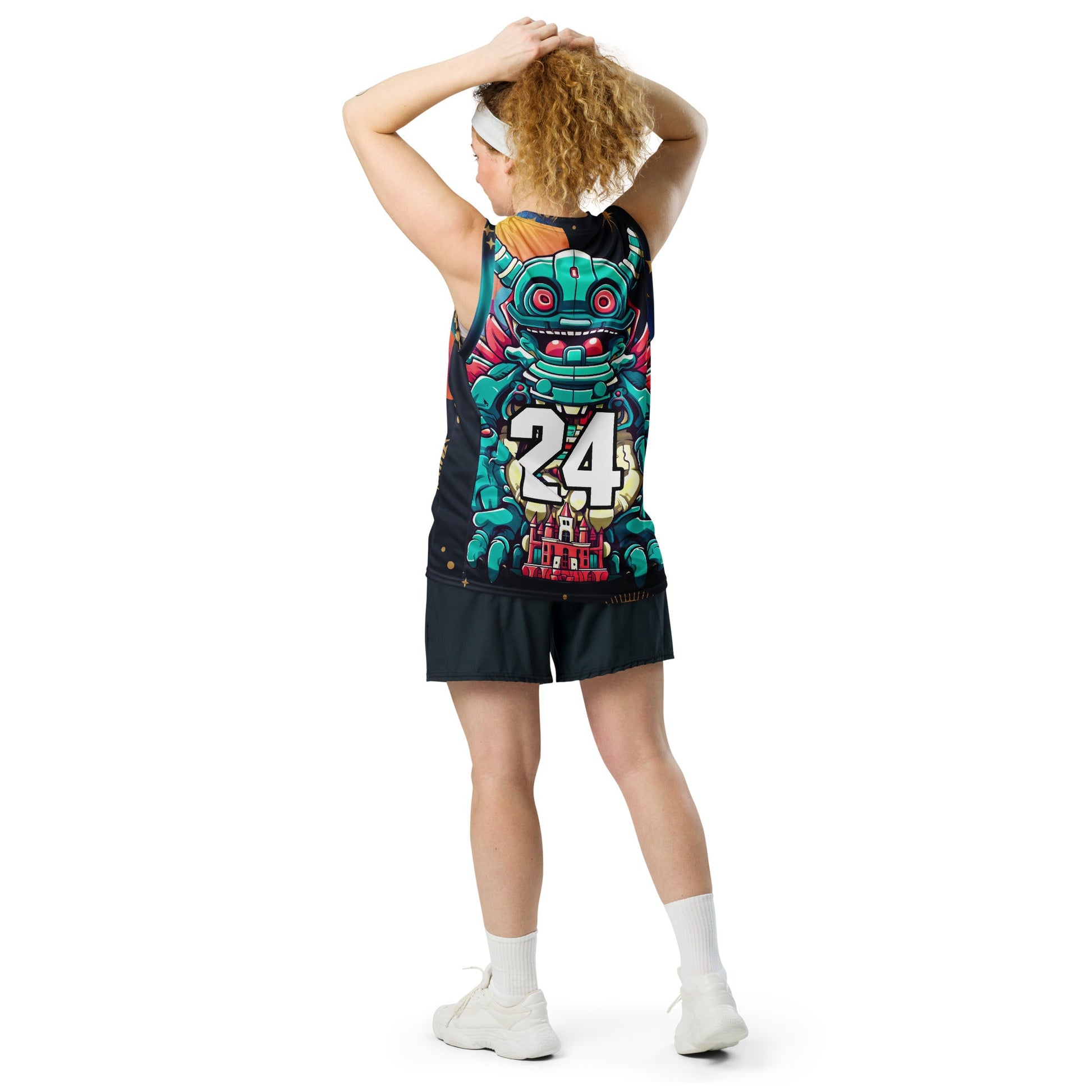 Toy Town Watchman - Recycled unisex basketball jersey - Nebula Night - BBairt