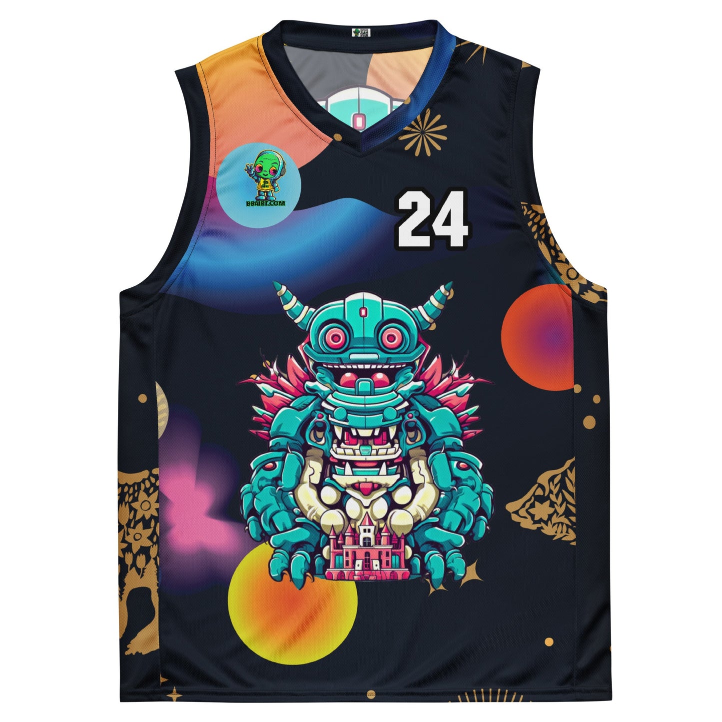 Toy Town Watchman - Recycled unisex basketball jersey - Nebula Night - BBairt