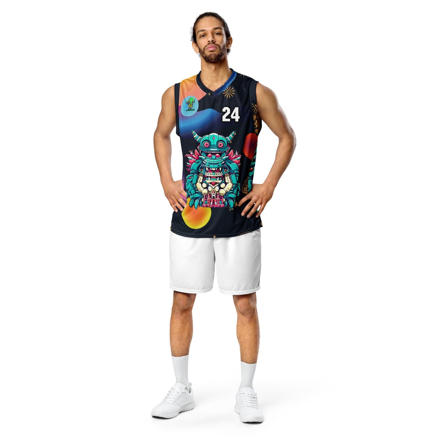 Toy Town Watchman - Recycled unisex basketball jersey - Nebula Night - BBairt